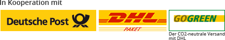 Kooperation mit Deutsche Post, DHL und GoGreen