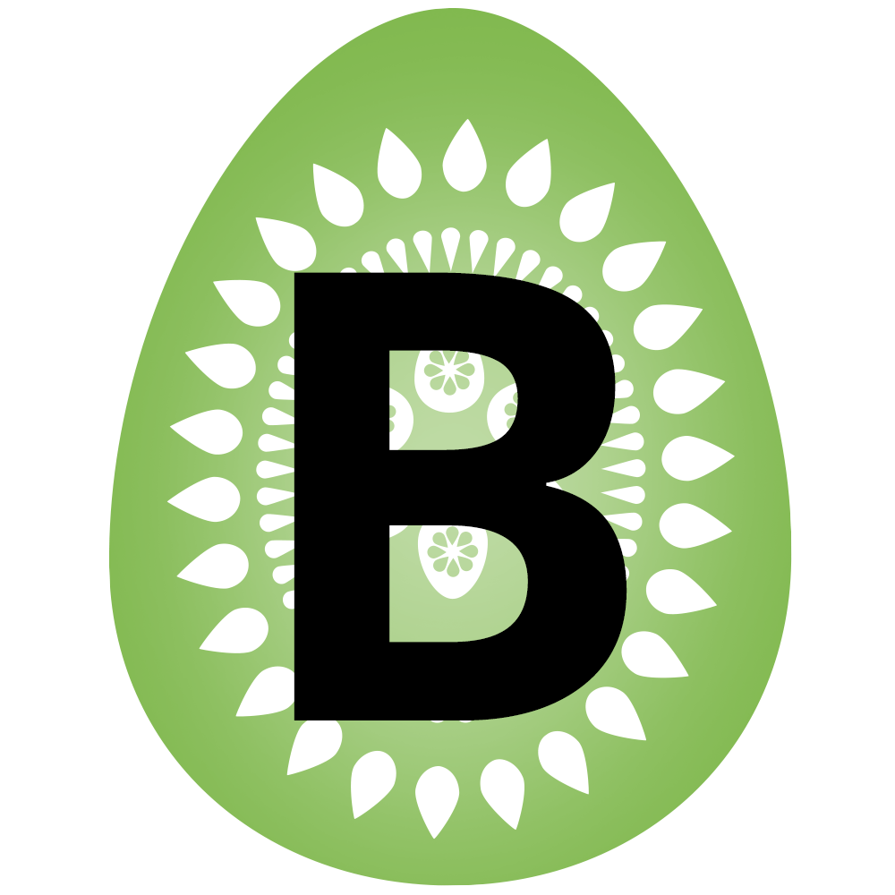 Ei mit Buchstabe B