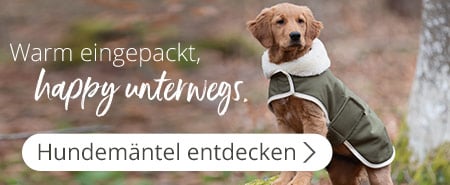 Warm eingepackt, happy unterwegs. Hundemäntel entdecken