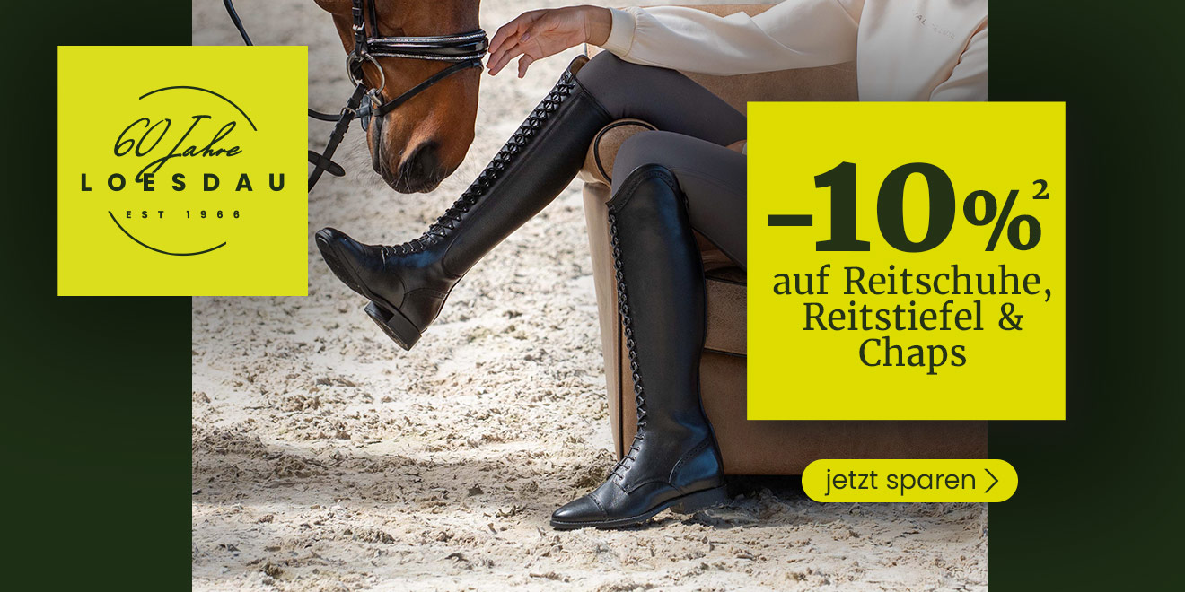 60 Jahre Loesdau Est 1966  -10%² auf Reitschuhe, Reitstiefel & Chaps. jetzt sparen