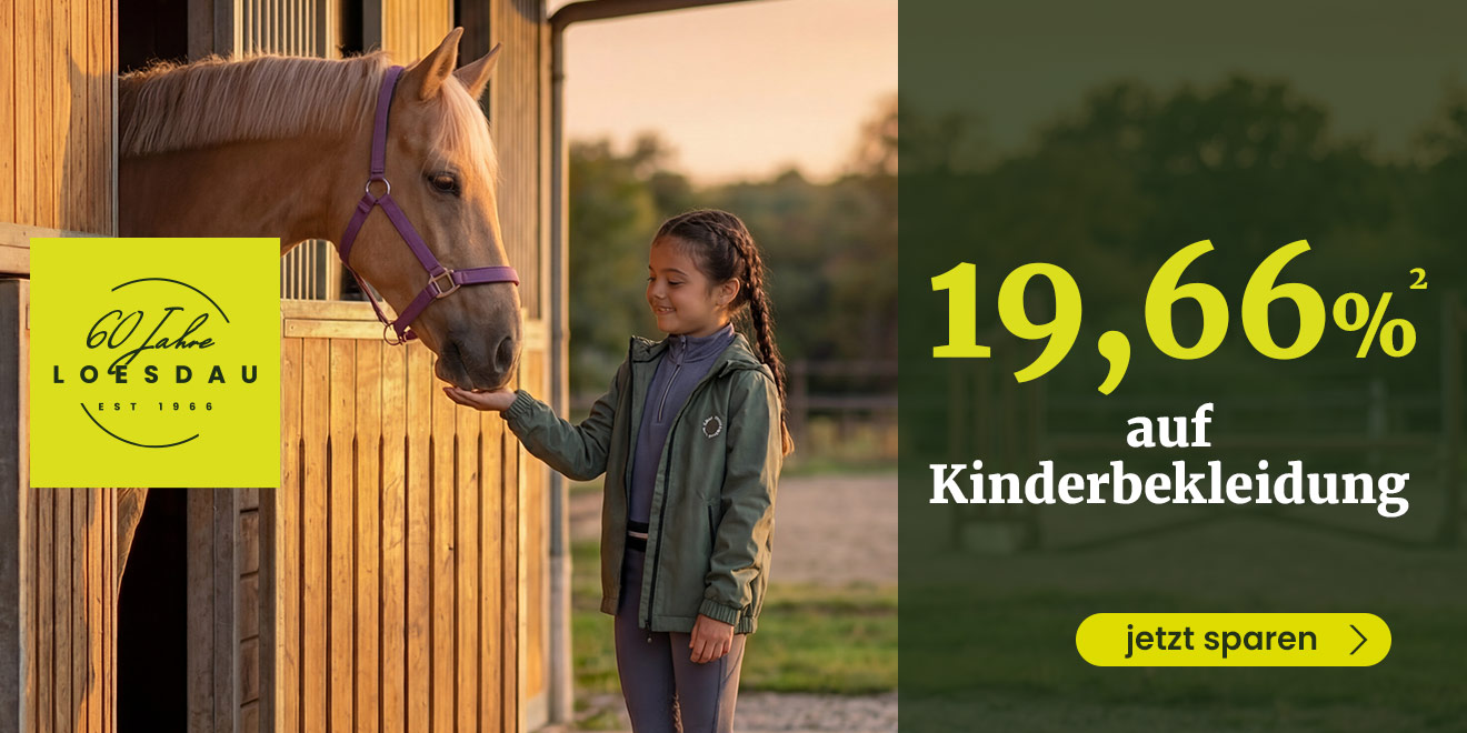 60 Jahre Loesdau. 19,66 %² auf Kinderbekleidung. Jetzt sparen.