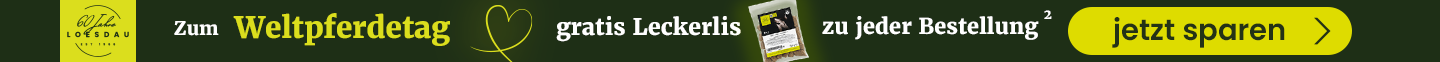 Zum Weltpferdetag gratis Leckerlis zu jeder Bestellung²
