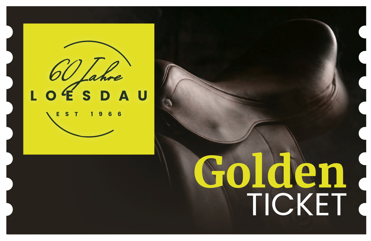 Goldenes Los mit der Aufschrift 'Join our Passion'