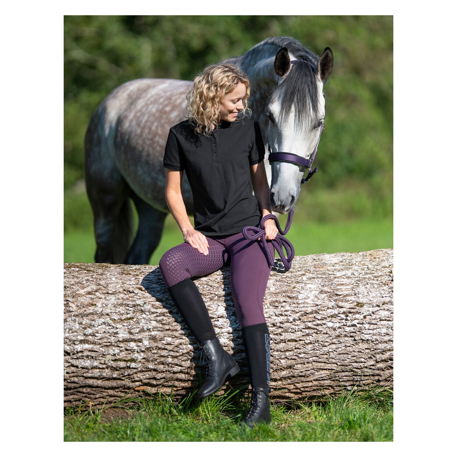 black forest Grip-Vollbesatz-Reitleggings mit Mesh – Ansicht 7