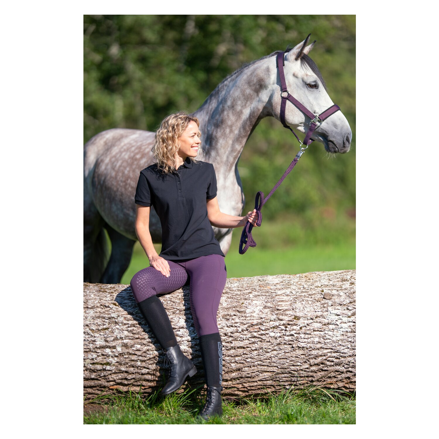black forest Grip-Vollbesatz-Reitleggings mit Mesh – Ansicht 5