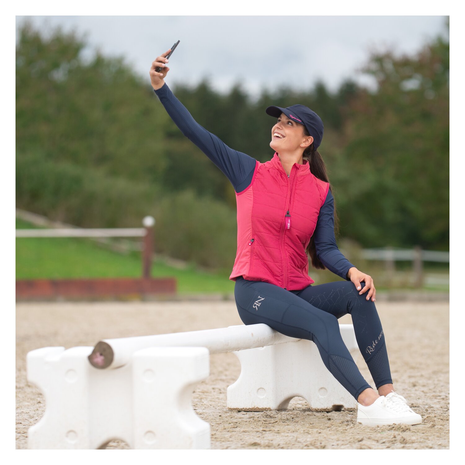 RIDE now Grip-Vollbesatz-Reitleggings mit Mesh – Ansicht 8