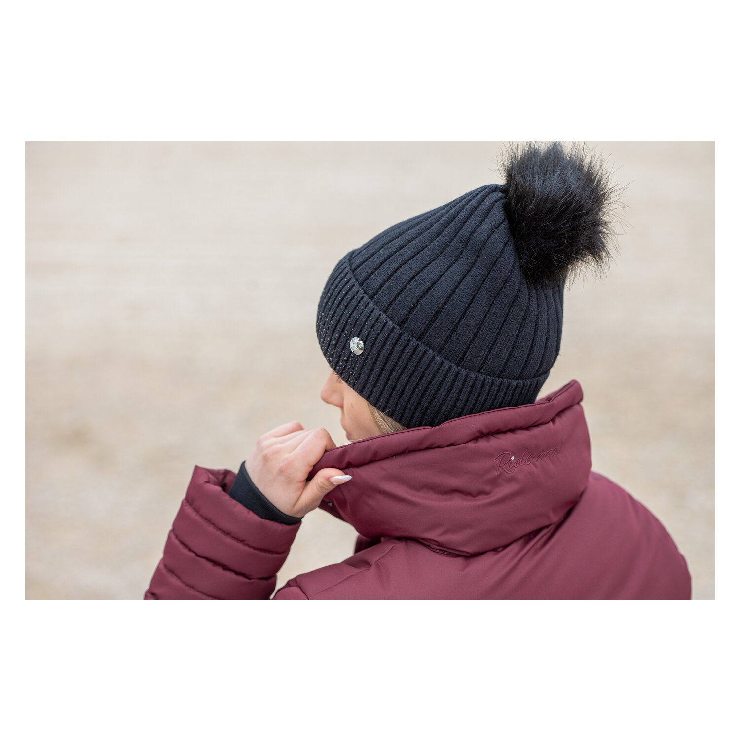 RIDE now Strickmütze mit Glitzersteinchen – Ansicht 4