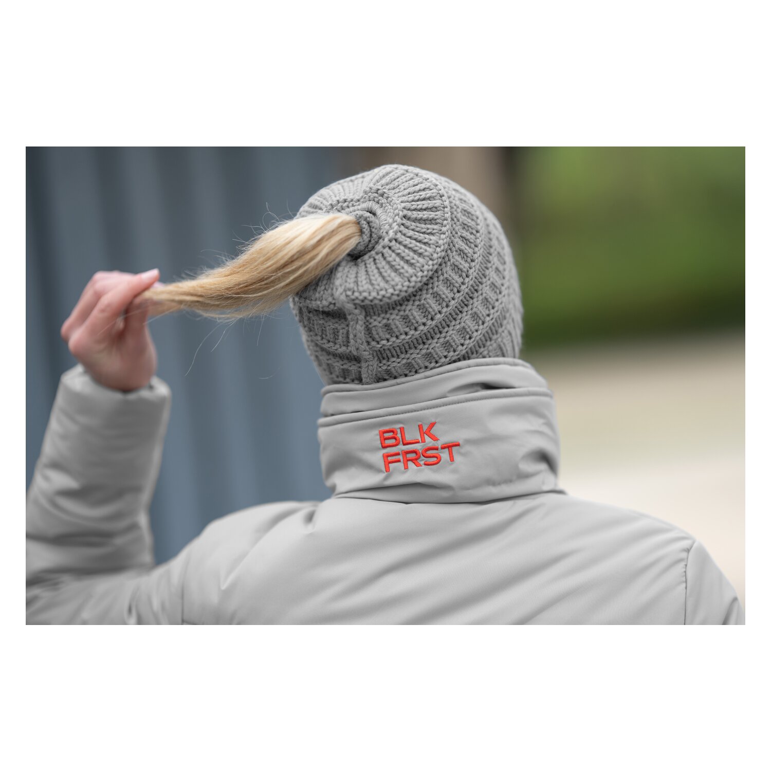 black forest Strickmütze für Haarzopf – Ansicht 3