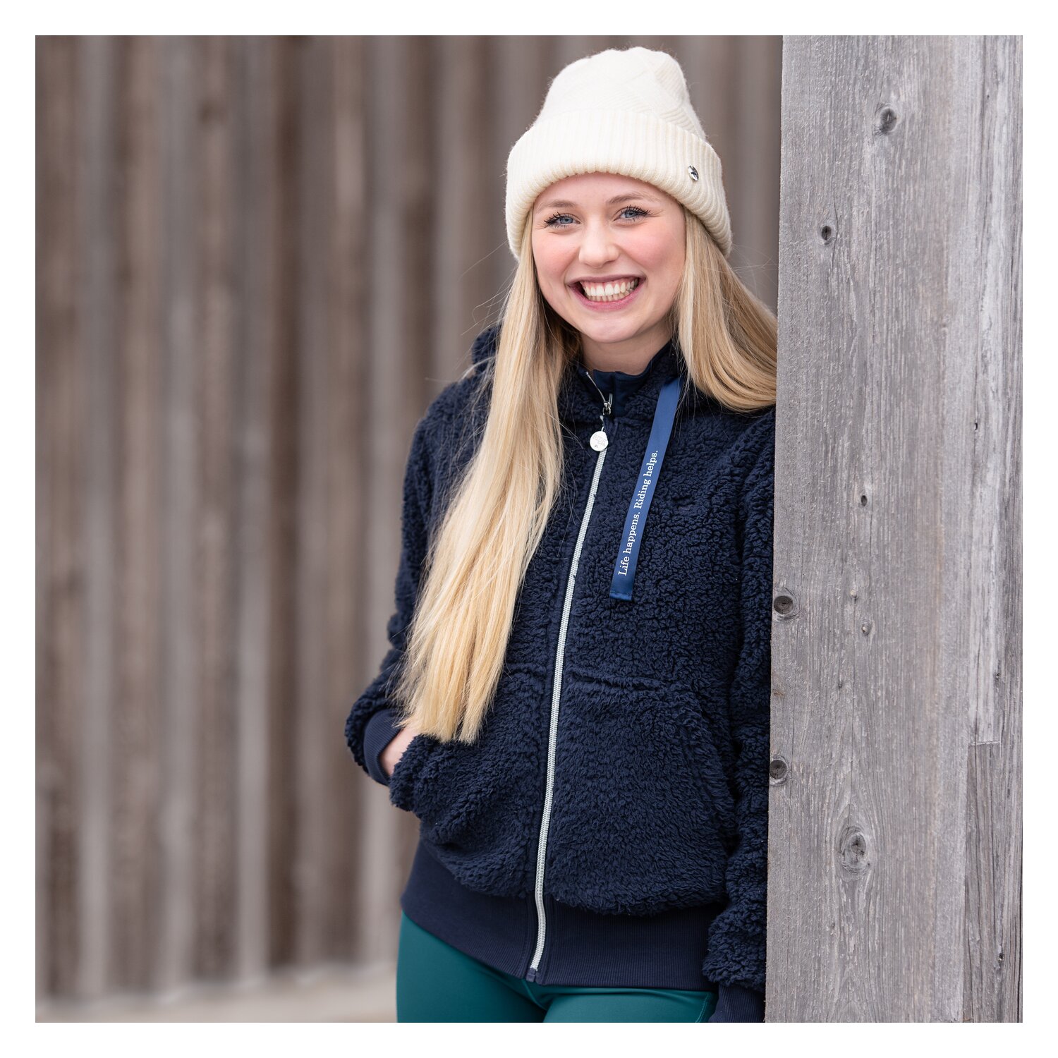 RIDE now Strickmütze mit Rautenstrick – Ansicht 2