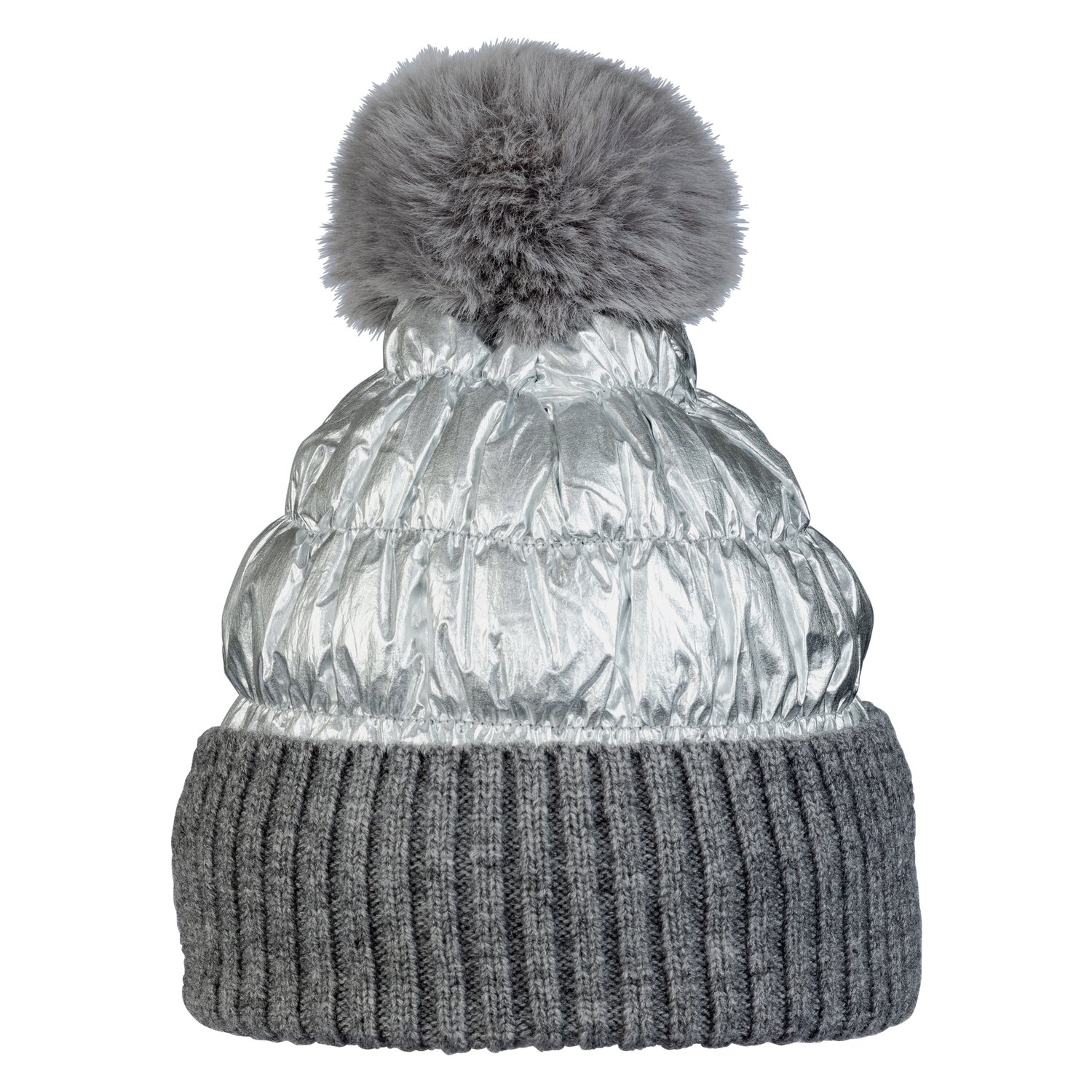 Cheval de Luxe Wattierte Mütze im Materialmix – Ansicht 2