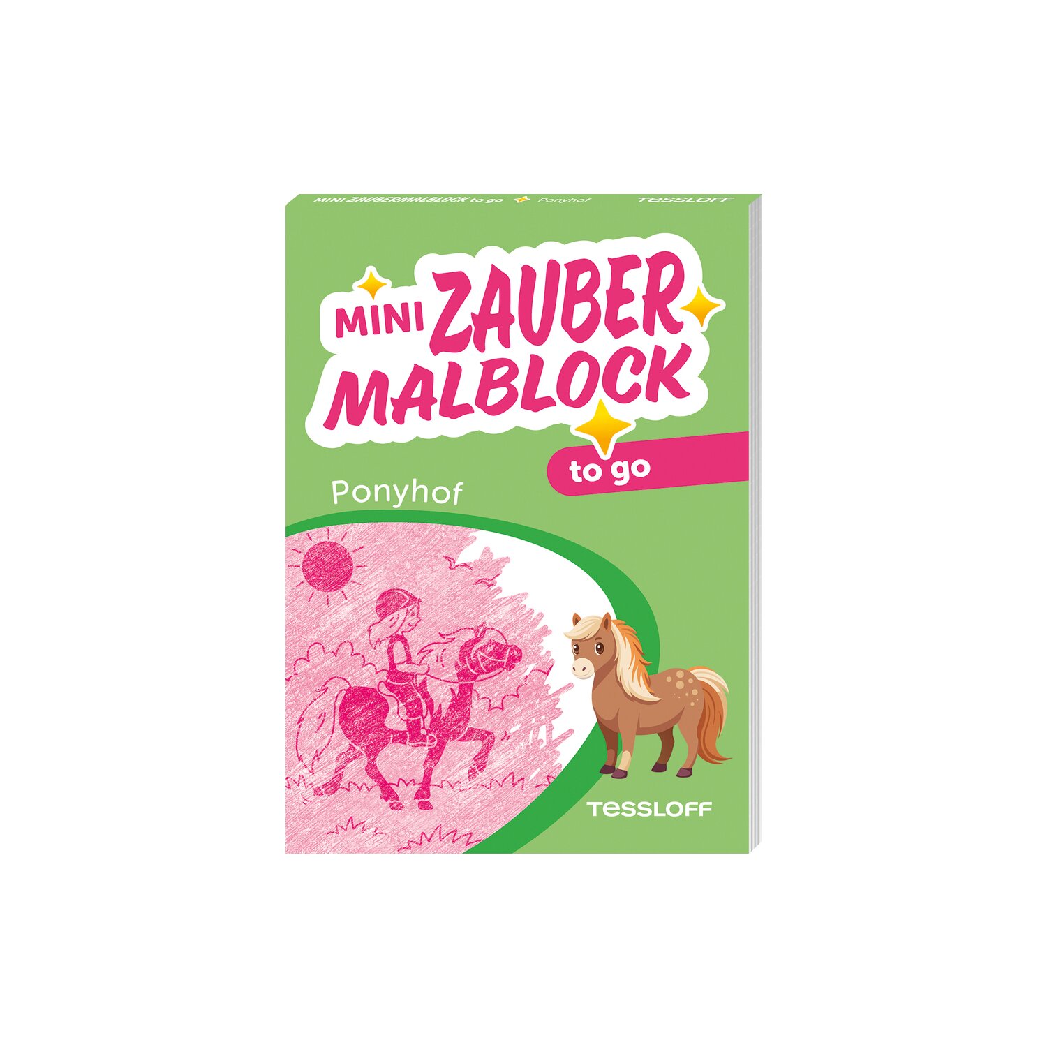 TESSLOFF Mini Zaubermalblock ToGo Ponyhof – Ansicht 1
