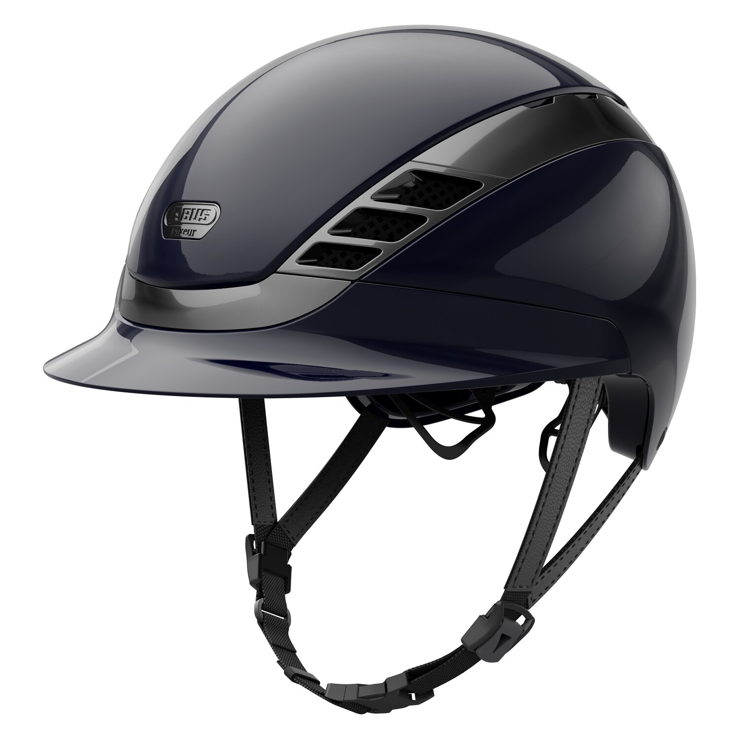 ABUS PIKEUR Reithelm AirLuxe Chrome – Ansicht 1
