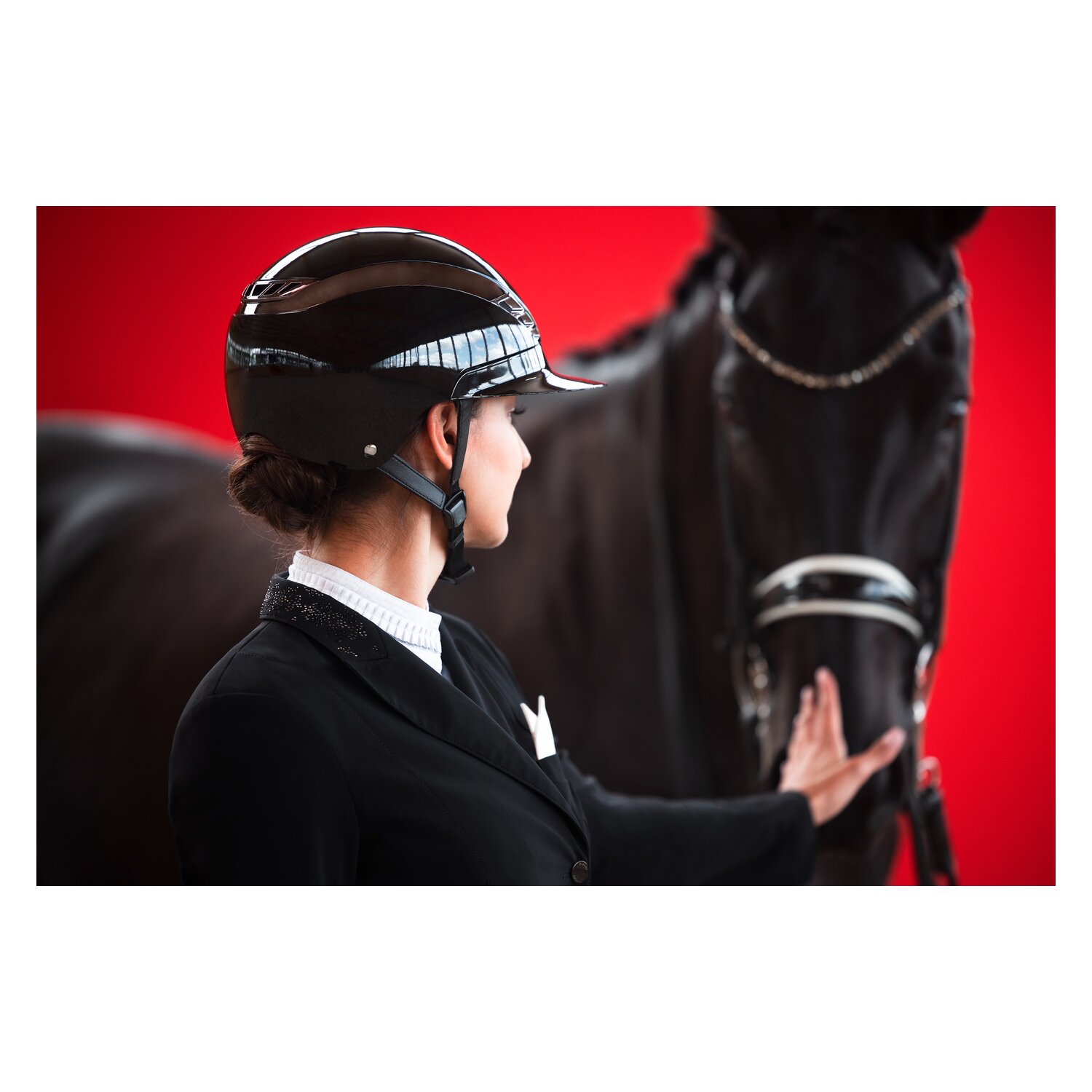 ABUS PIKEUR Reithelm AirLuxe Chrome Long Vizor – Ansicht 5