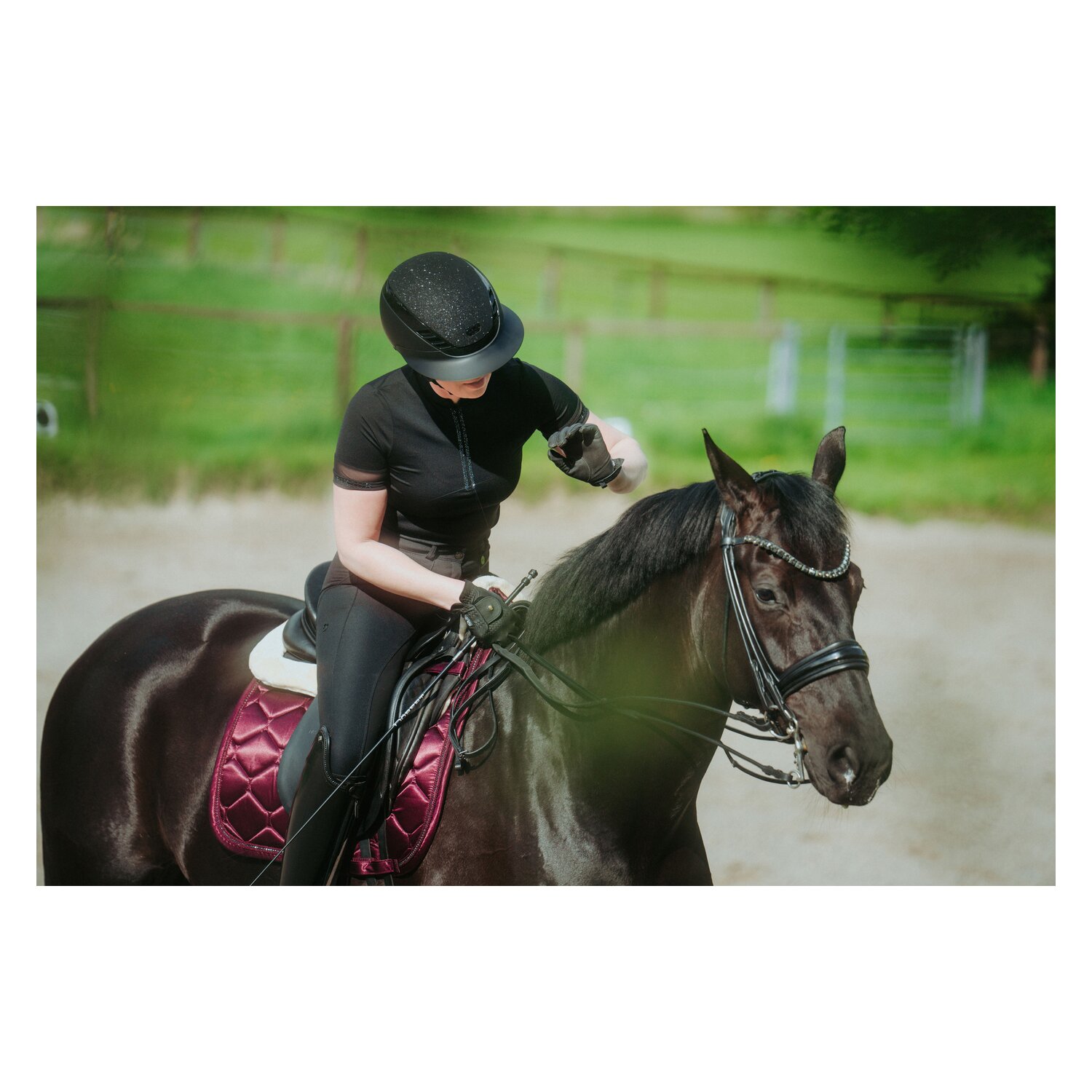 ABUS PIKEUR Reithelm AirLuxe Supreme Glam Long Visor – Ansicht 7