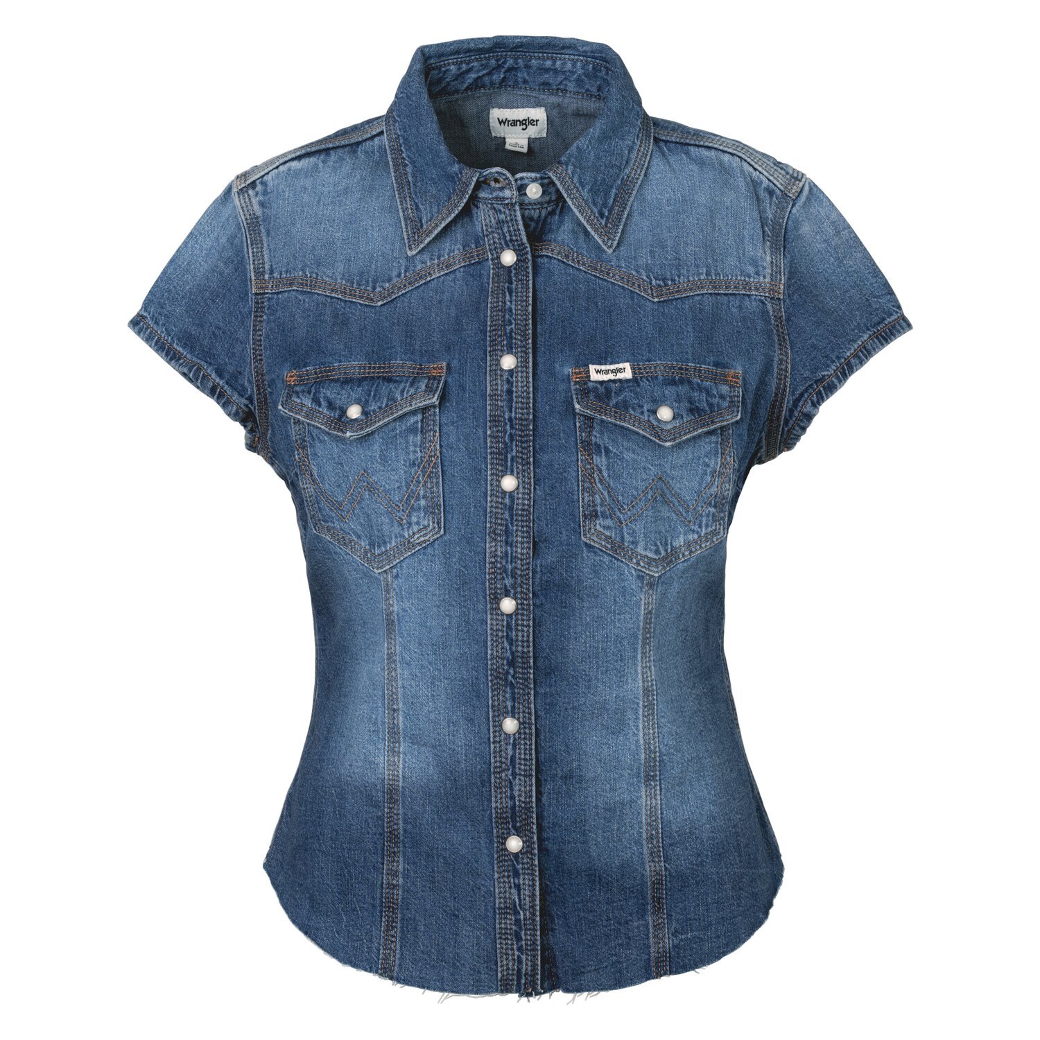 Wrangler Jeansbluse Shrunken Shirt – Ansicht 1