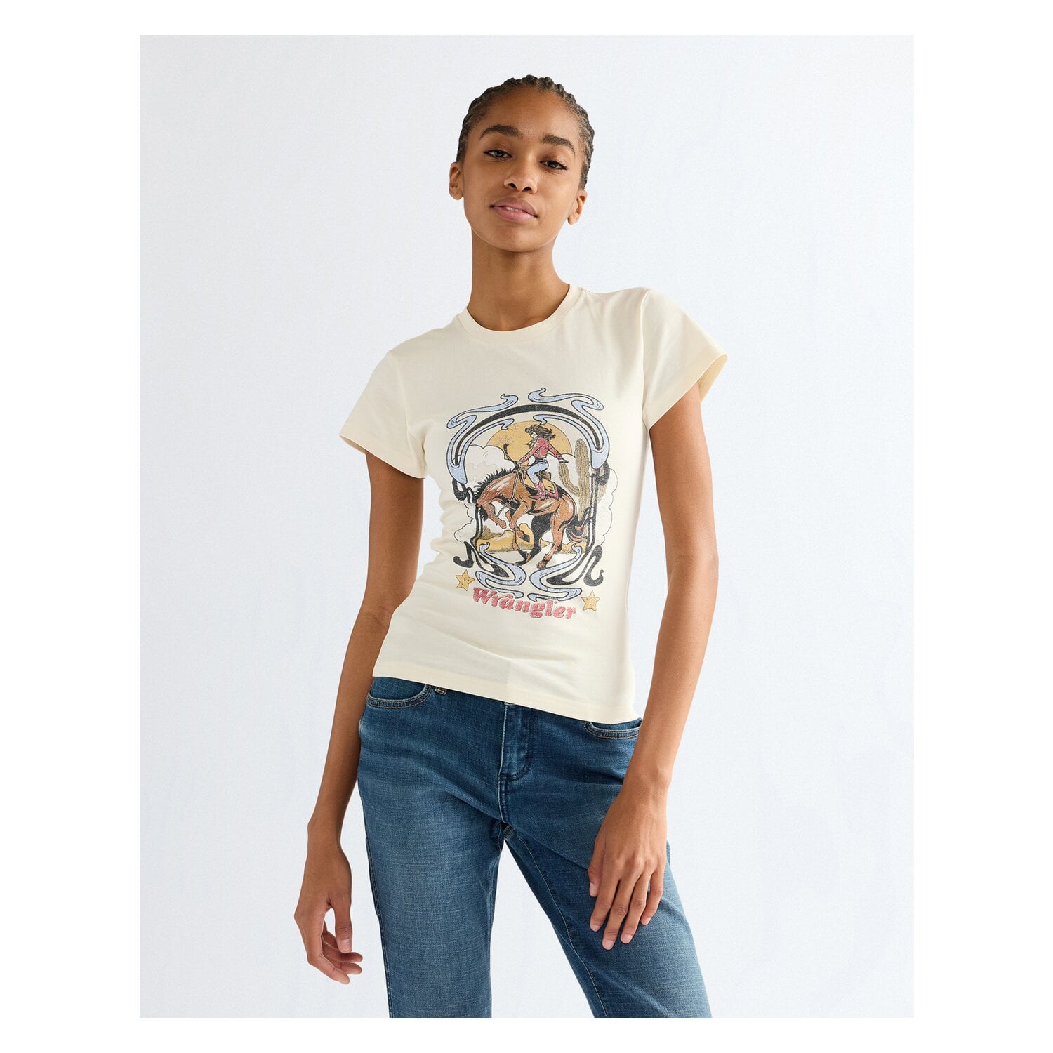 Wrangler T-Shirt Shrunken Band Tea &ndash; Ansicht 3