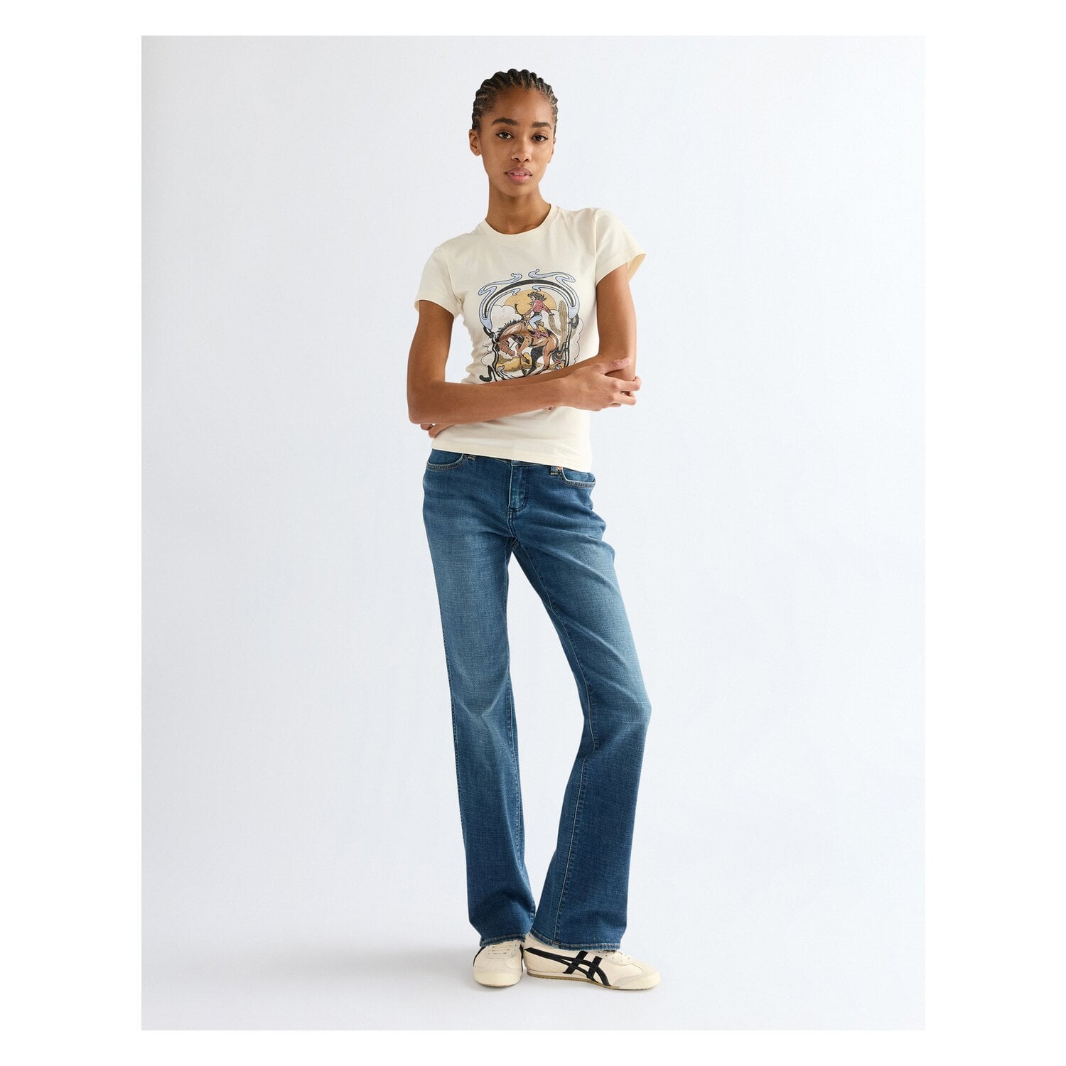 Wrangler T-Shirt Shrunken Band Tea &ndash; Ansicht 4