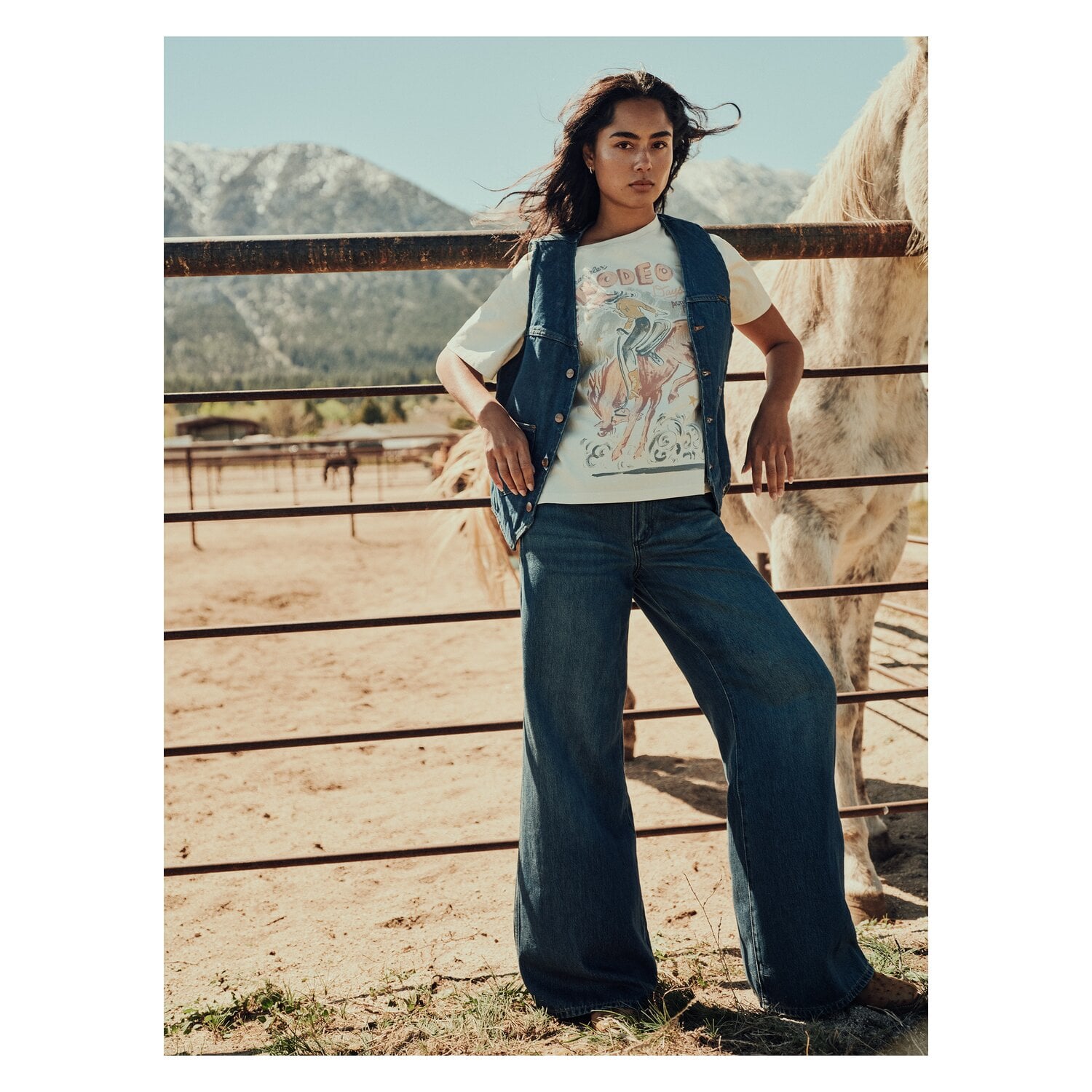 Wrangler T-Shirt Shrunken Band Tea &ndash; Ansicht 8