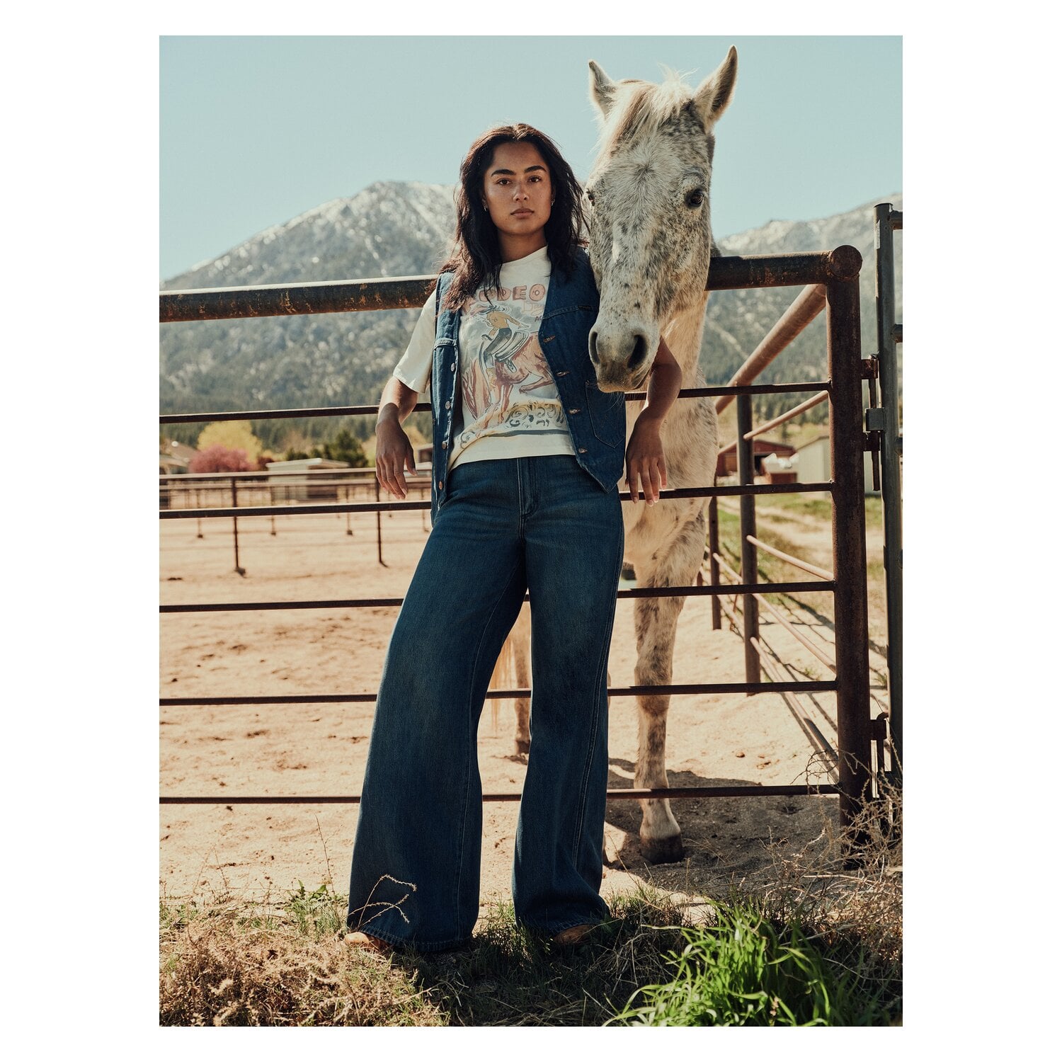Wrangler T-Shirt Shrunken Band Tea &ndash; Ansicht 9