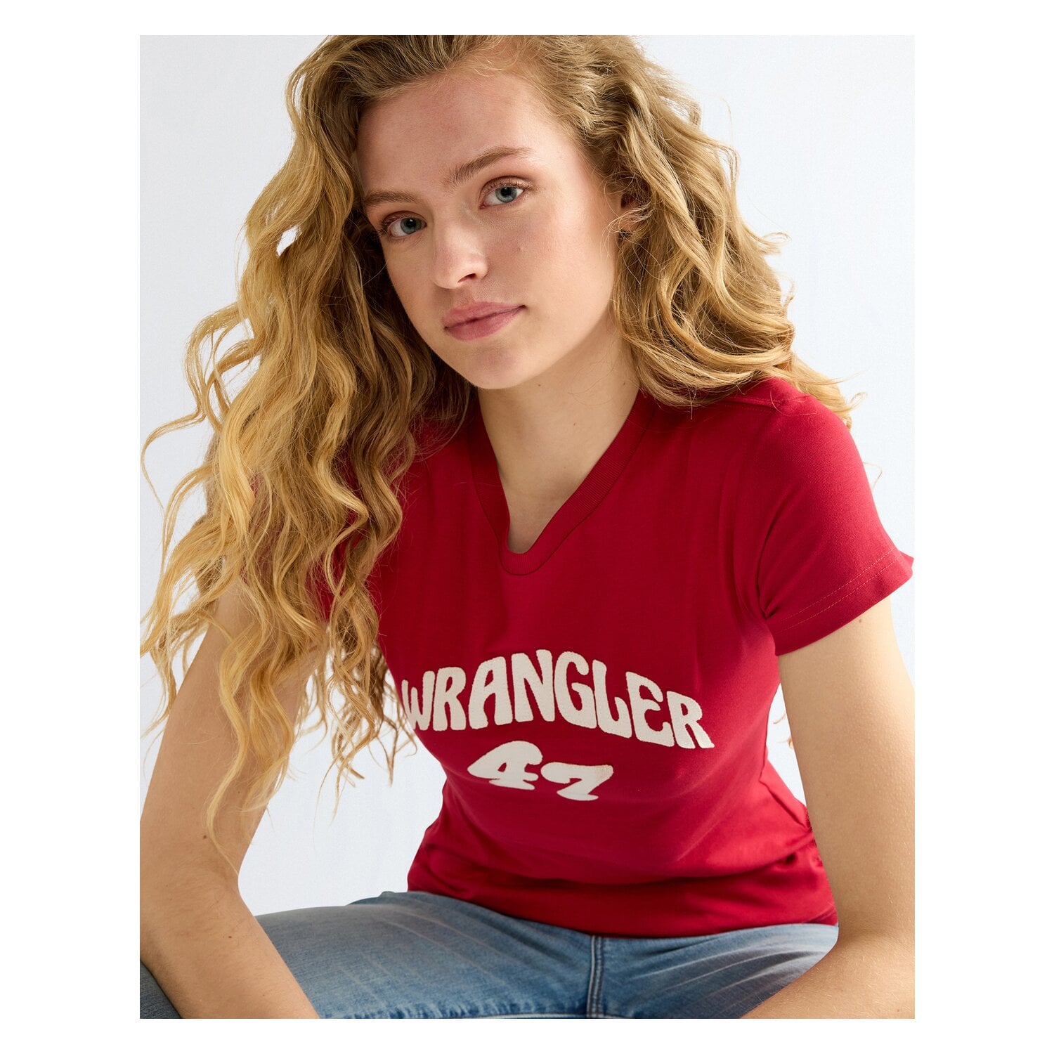 Wrangler T-Shirt Shrunken Band Tea &ndash; Ansicht 5