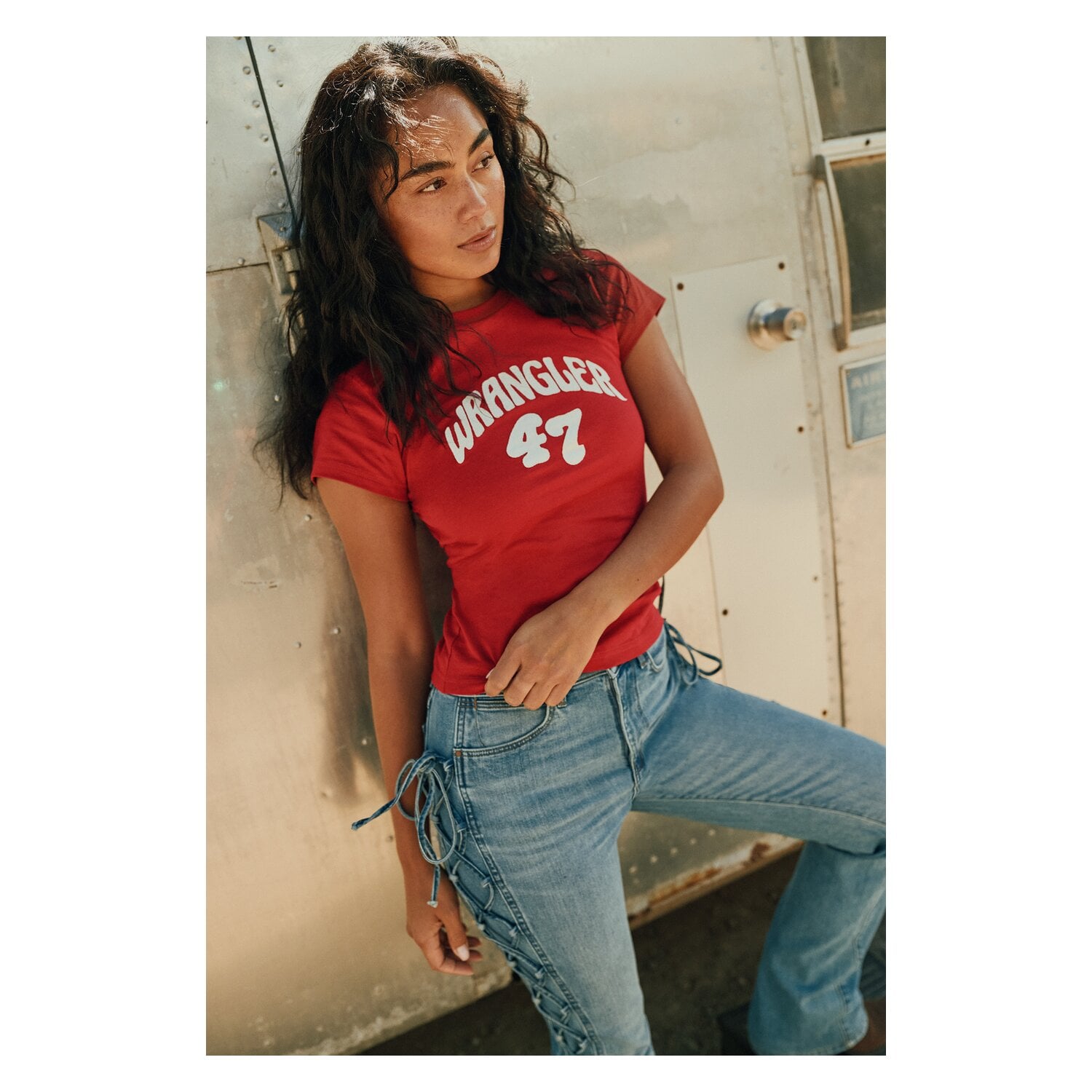 Wrangler T-Shirt Shrunken Band Tea &ndash; Ansicht 7