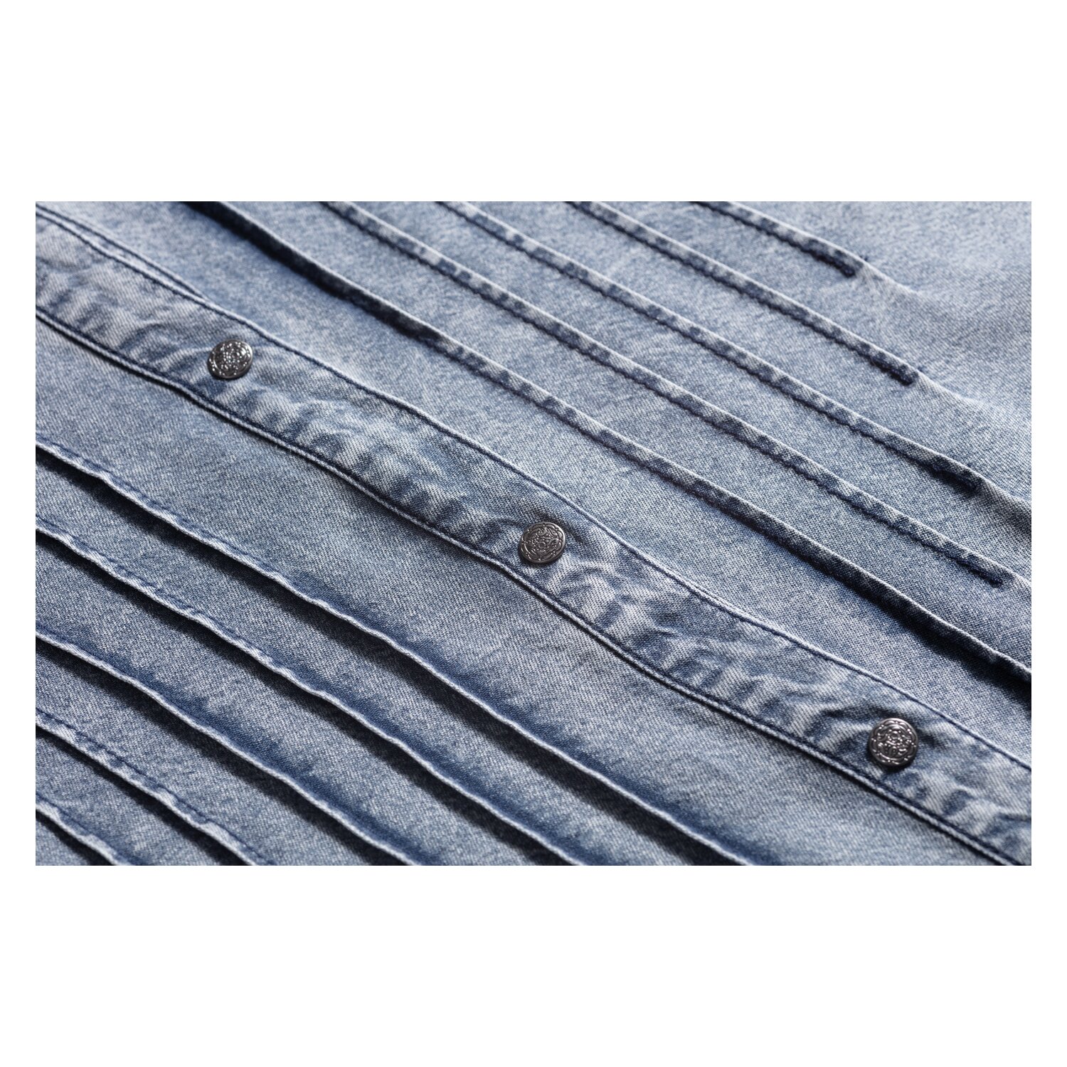 STARS & STRIPES Jeansbluse Blue – Ansicht 3