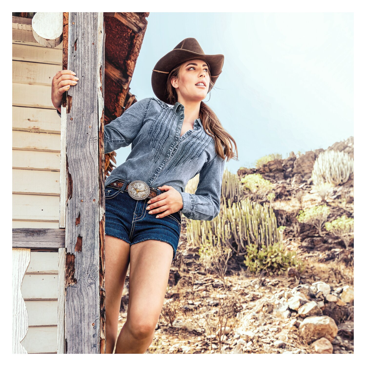 STARS & STRIPES Jeansbluse Blue – Ansicht 4