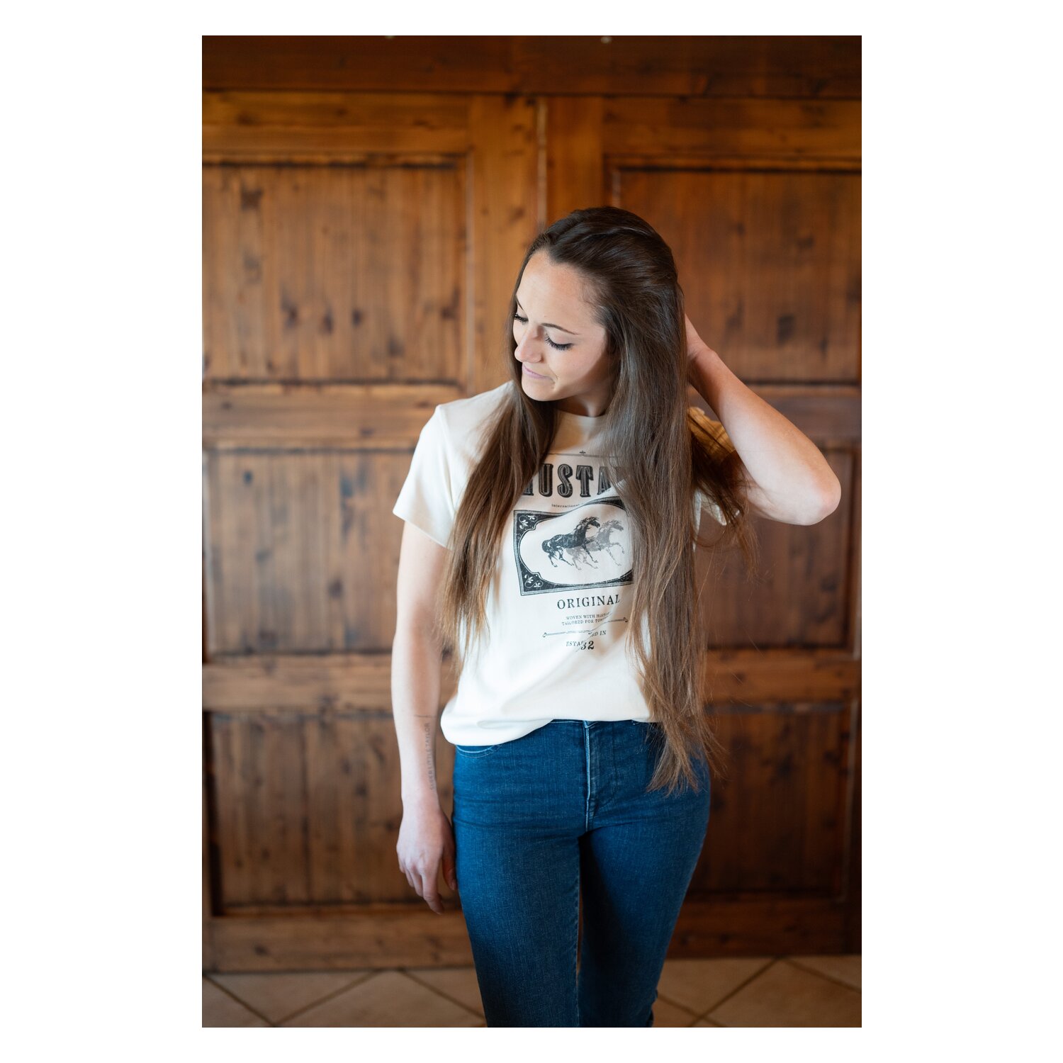 MUSTANG T-Shirt Style Rosewood – Ansicht 2