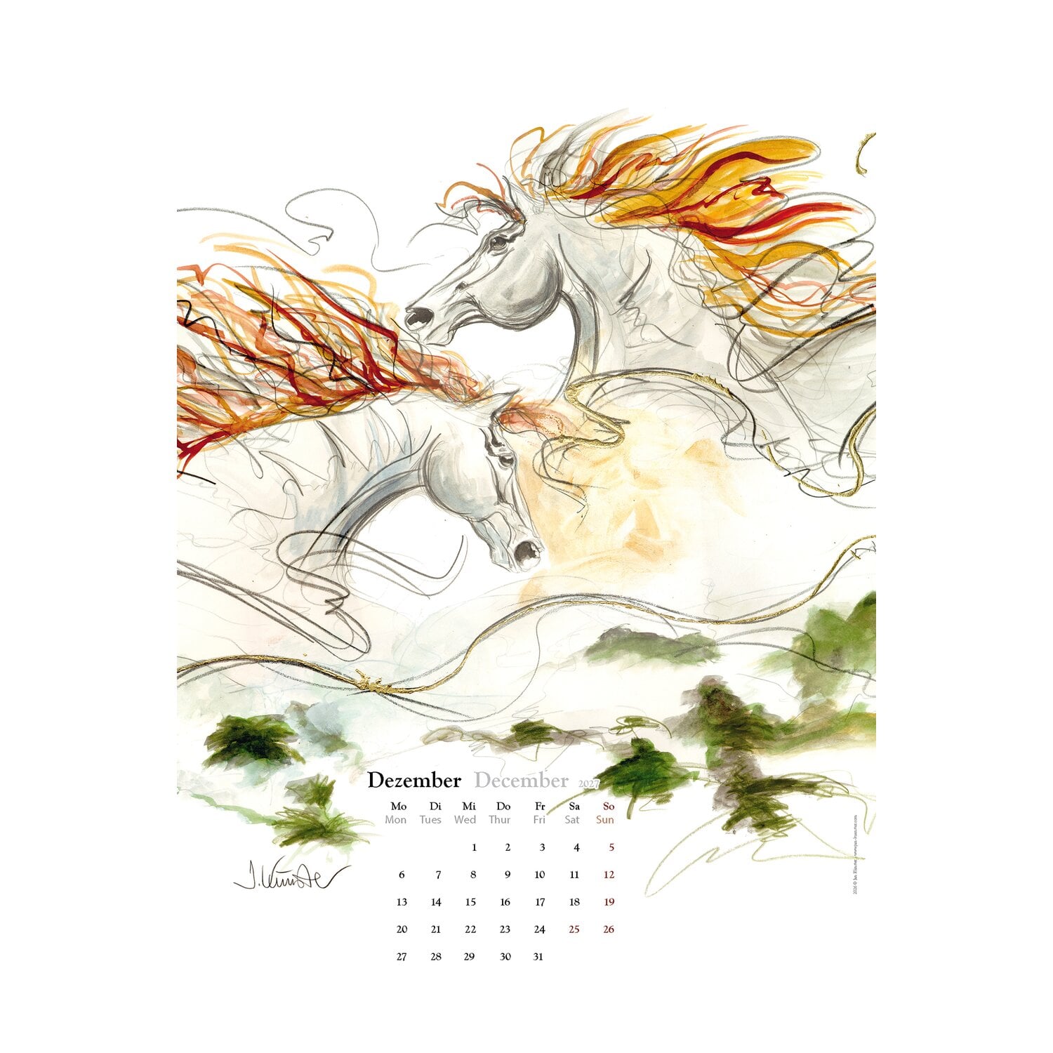 Kunstkalender Pferde, Künster &ndash; Ansicht 5