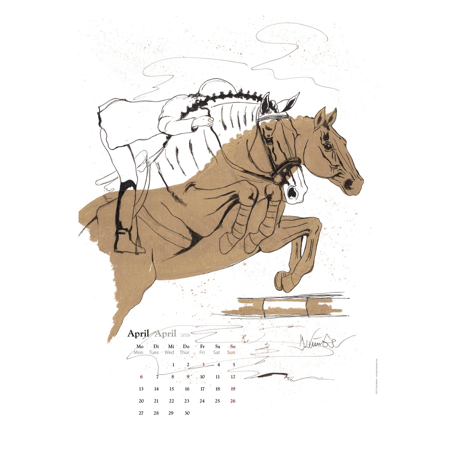 Kunstkalender Pferde, Künster – Ansicht 4