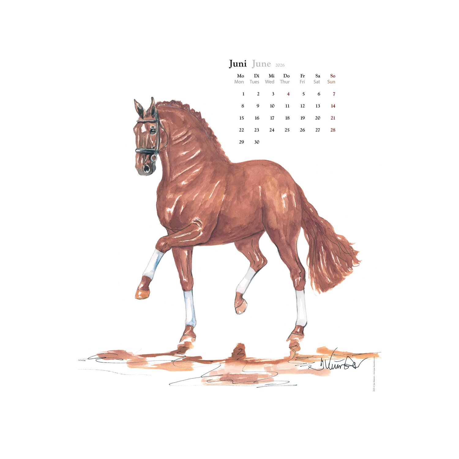 Kunstkalender Pferde, Künster – Ansicht 5