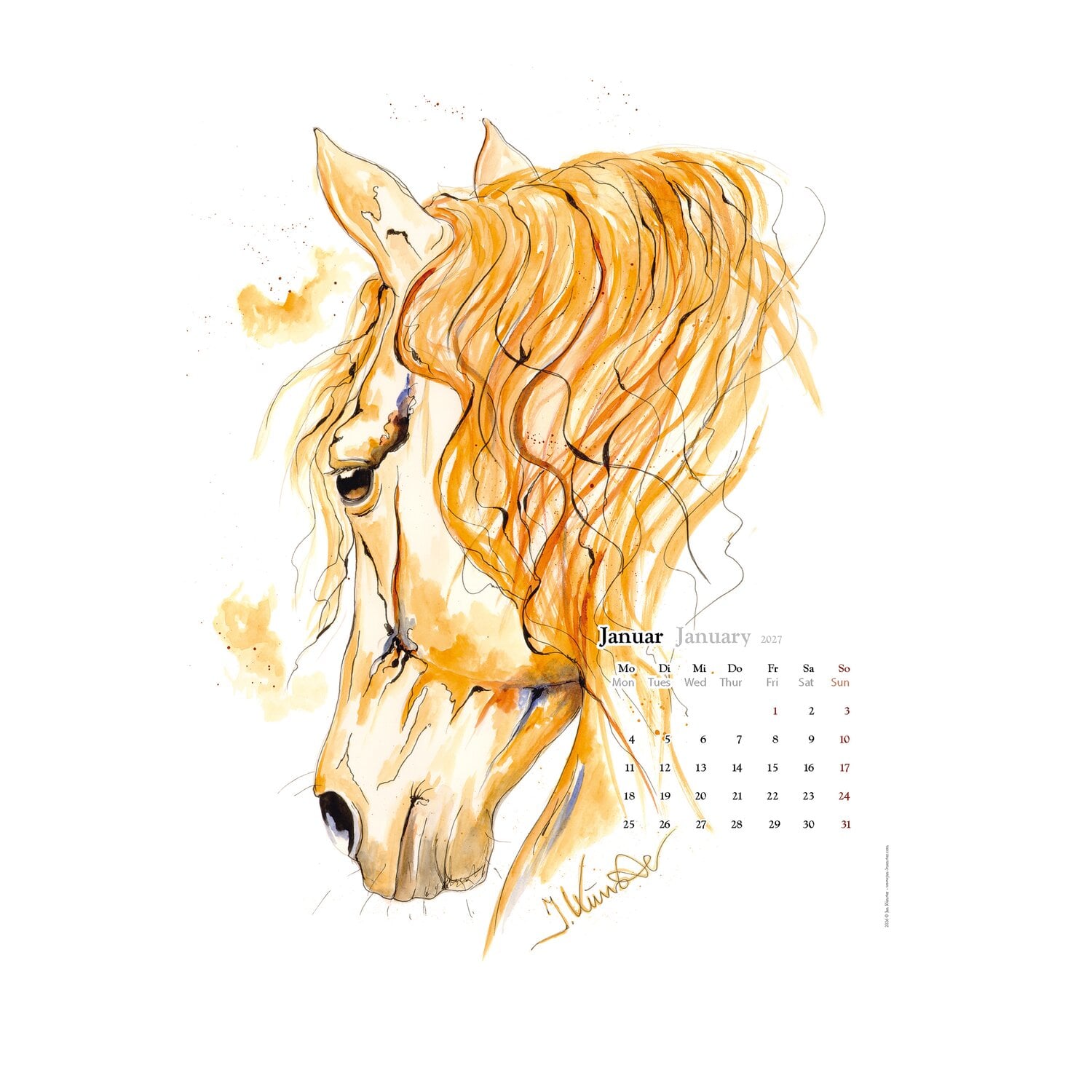 Kunstkalender Pferde, Künster &ndash; Ansicht 2