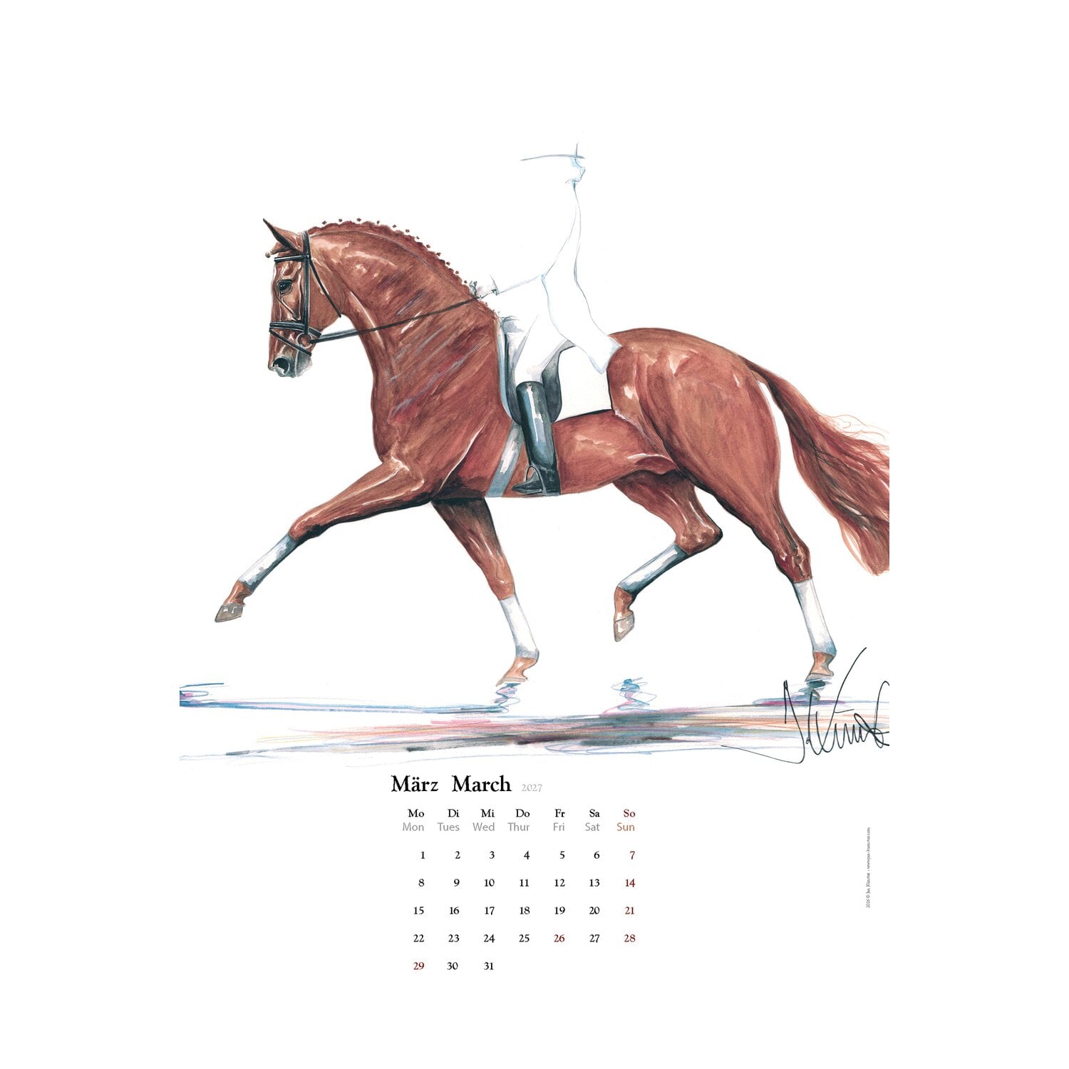 Kunstkalender Pferde, Künster &ndash; Ansicht 3