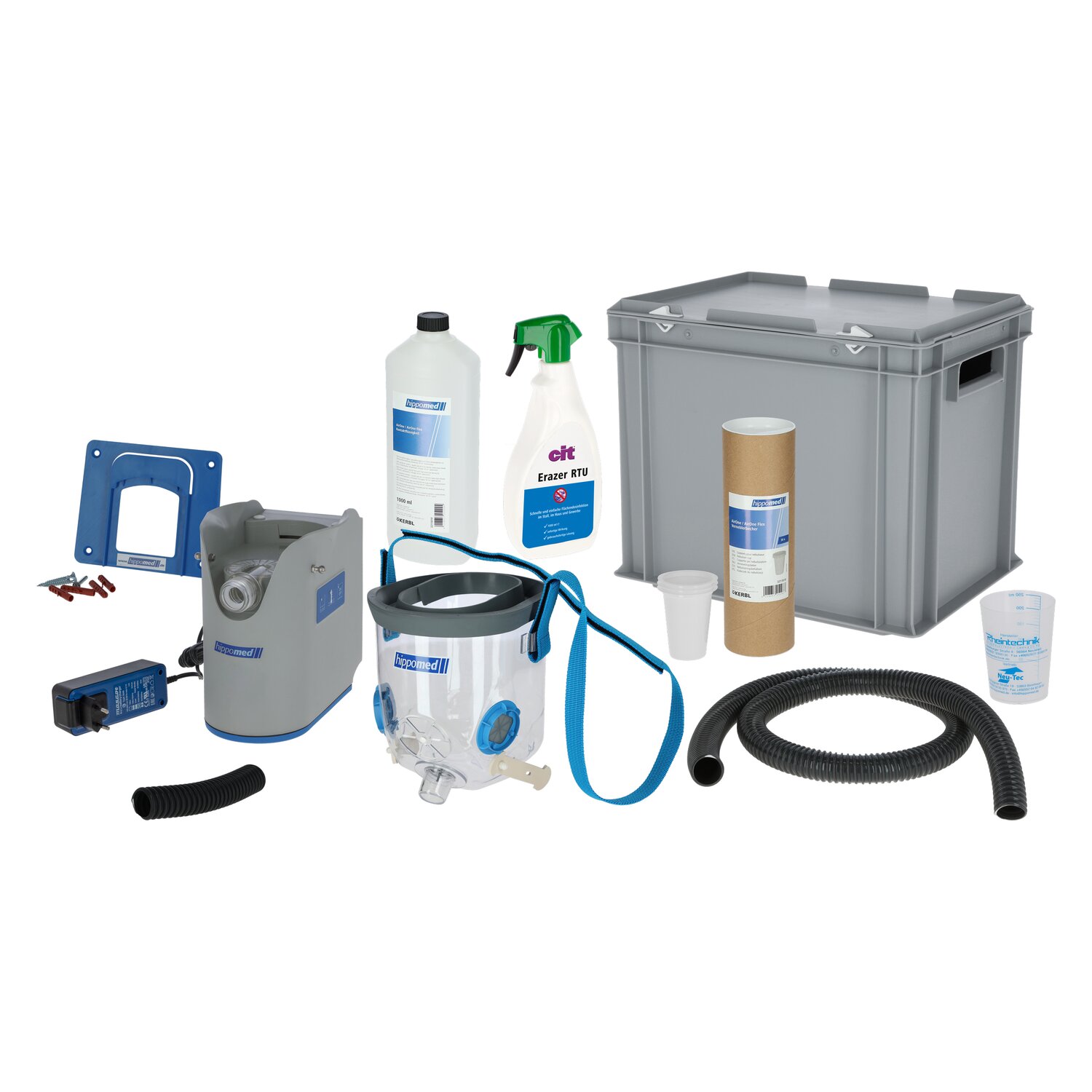 KERBL Hippomed Akku Ultraschall Inhalatorset für Pferde AirOne Flex – Ansicht 2