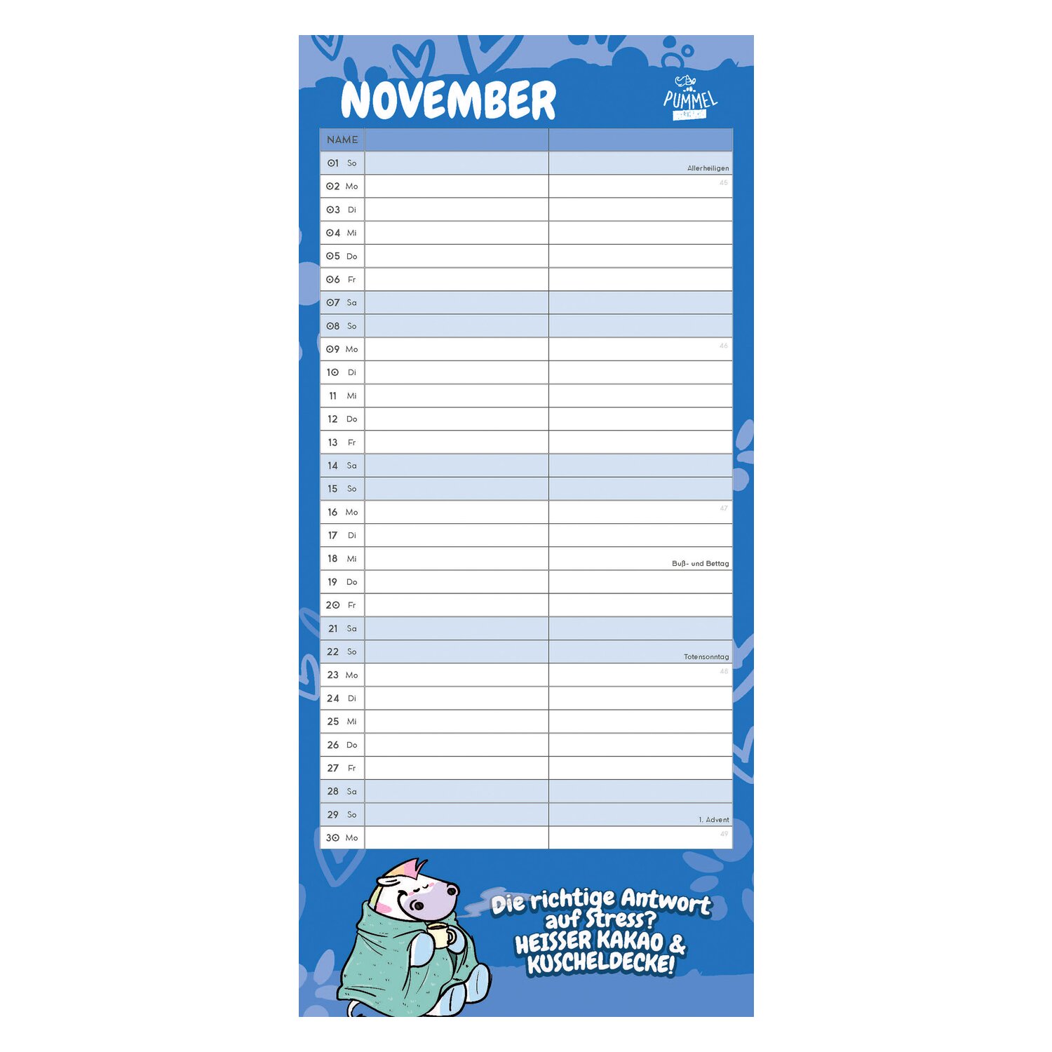 Wandkalender PUMMELEINHORN für Zwei – Ansicht 4