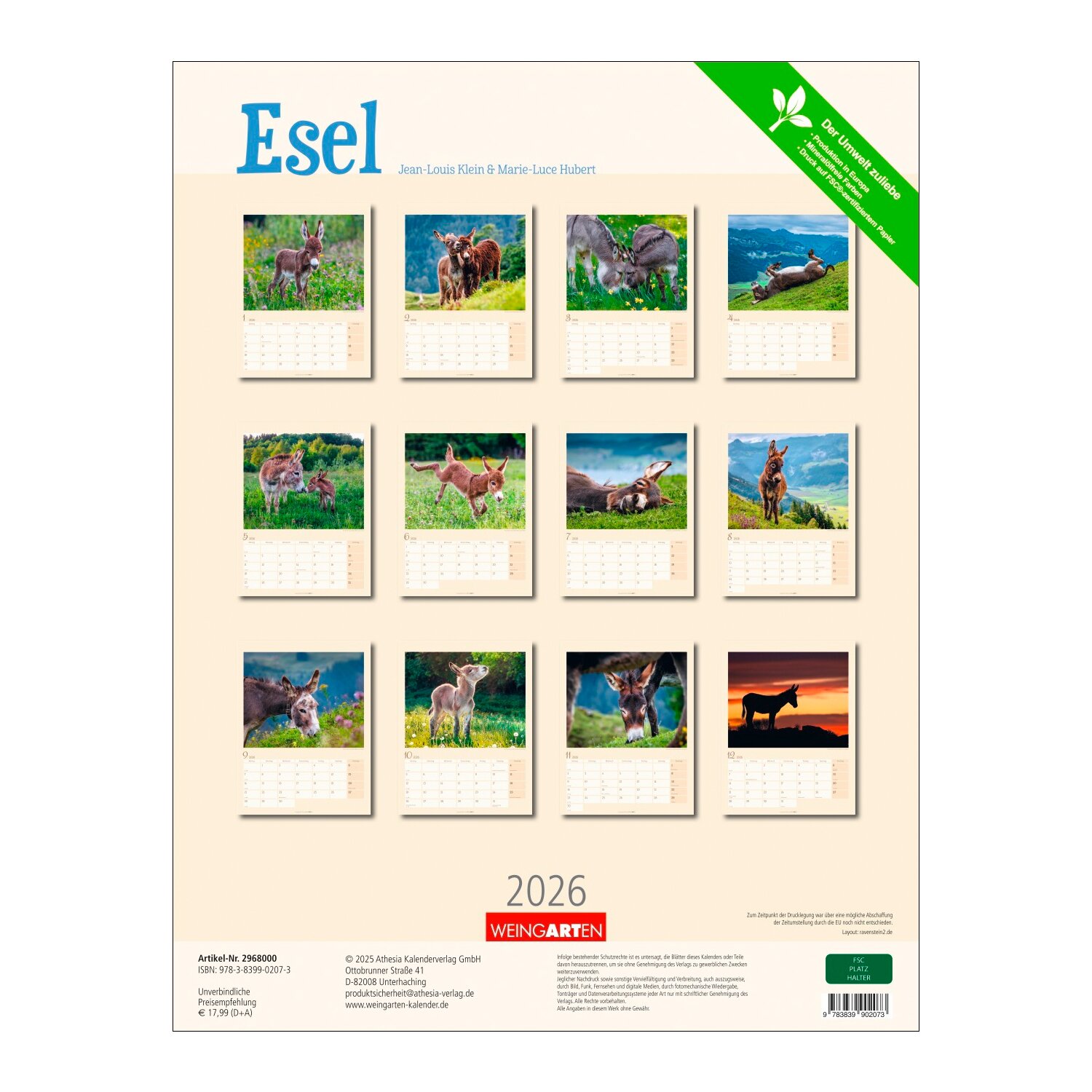 Kalender Esel 2026 – Ansicht 7