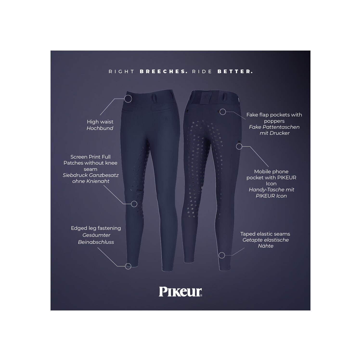 PIKEUR Athleisure Reithose Seamless-Thight Linnett Highwaist SD – Ansicht 8