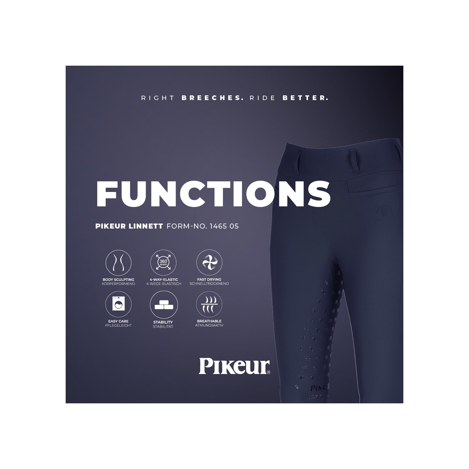 PIKEUR Athleisure Reithose Seamless-Thight Linnett Highwaist SD – Ansicht 9