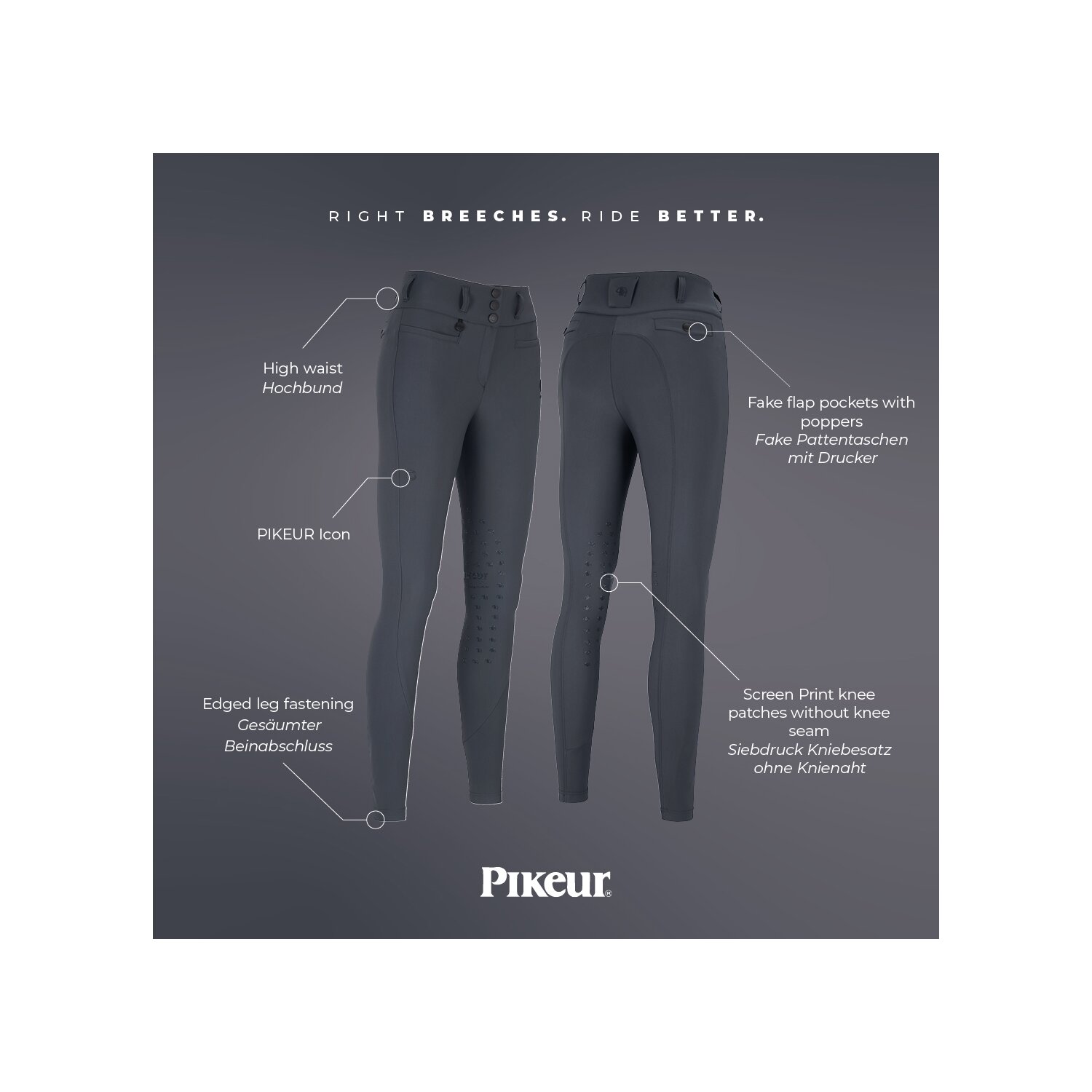 PIKEUR Linn SD Highwaist Reithose – Ansicht 4