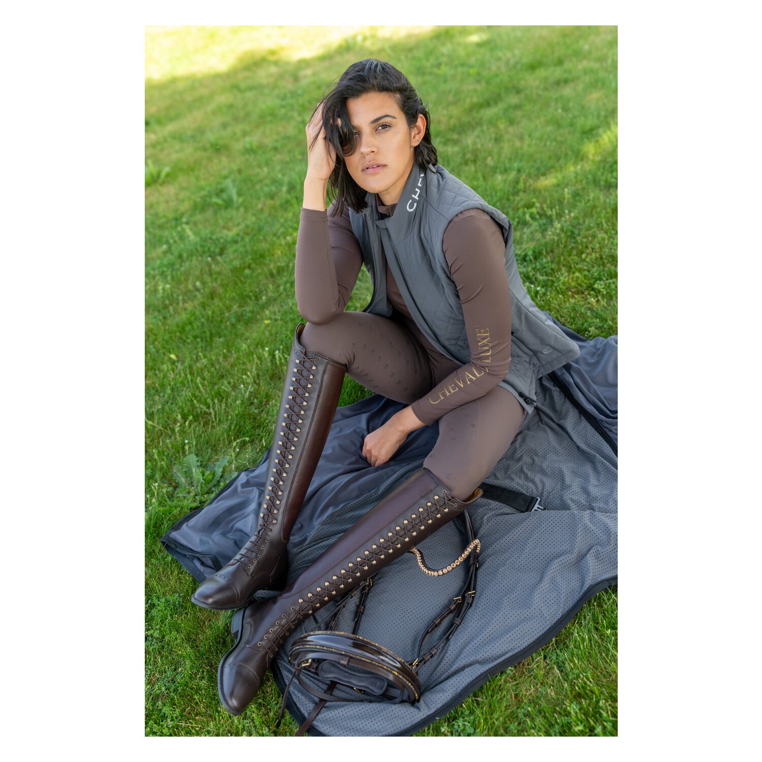 Cheval de Luxe Grip-Vollbesatz-Reitleggings mit Hochbund Orleán – Ansicht 6