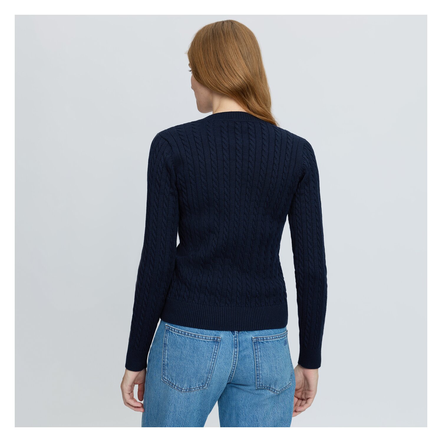 LeMieux Pullover Knit Jumpers V-Neck Cora Cable &ndash; Ansicht 3