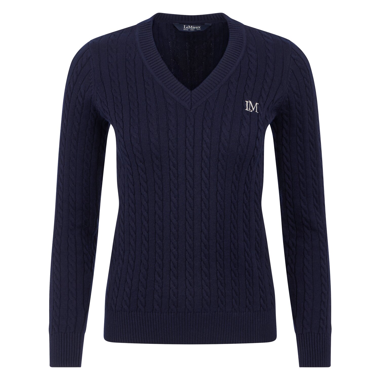 LeMieux Pullover Knit Jumpers V-Neck Cora Cable &ndash; Ansicht 1