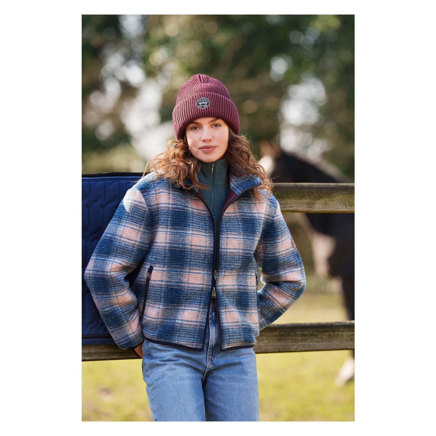 HV POLO Fleecejacke Carlotta Check &ndash; Ansicht 5