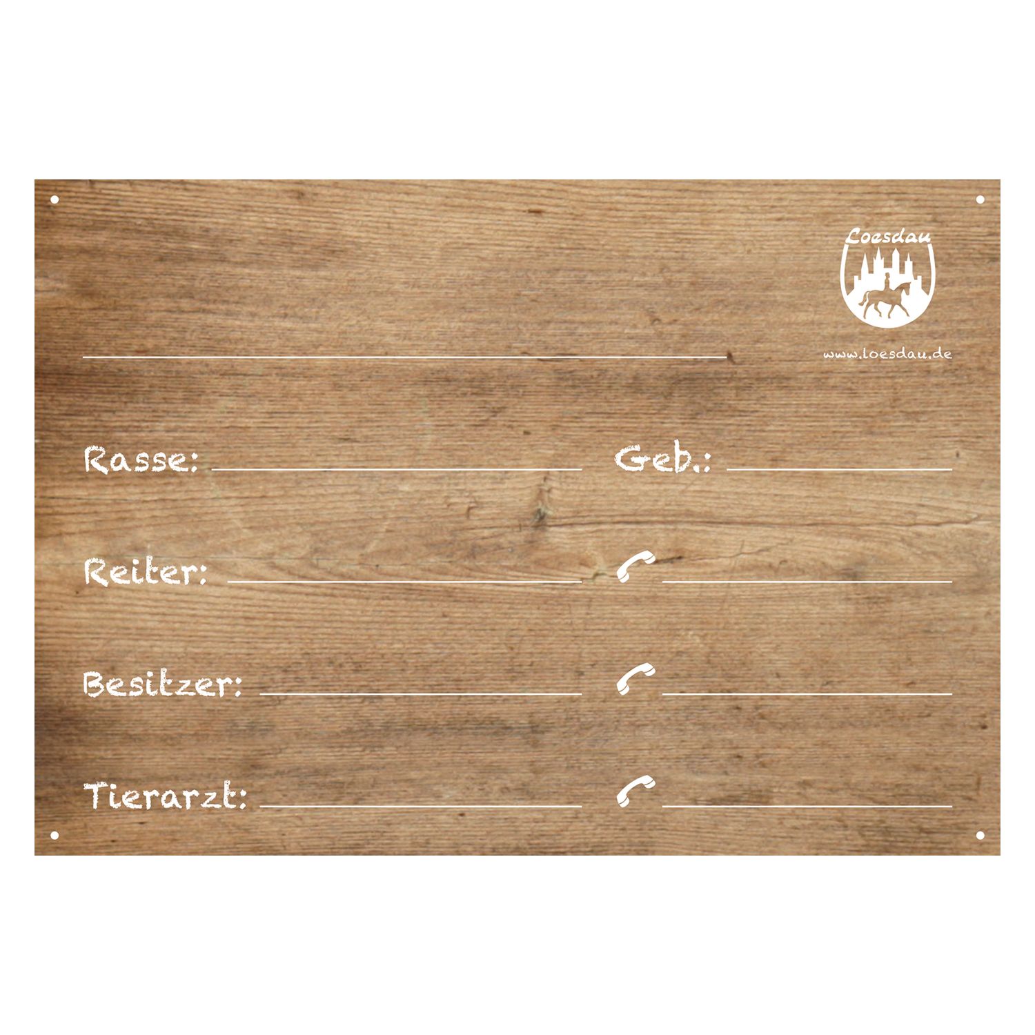 Loesdau Stalltafel aus Kunststoff – Ansicht 1