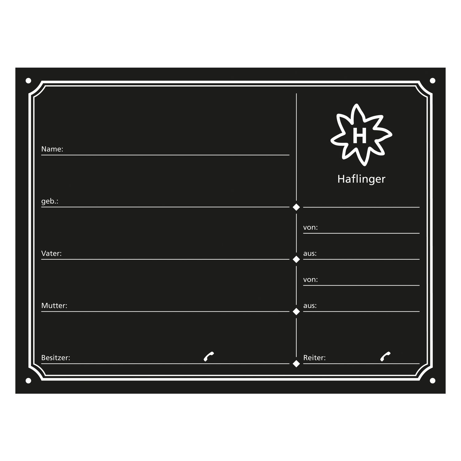 Loesdau Stalltafeln – Ansicht 1