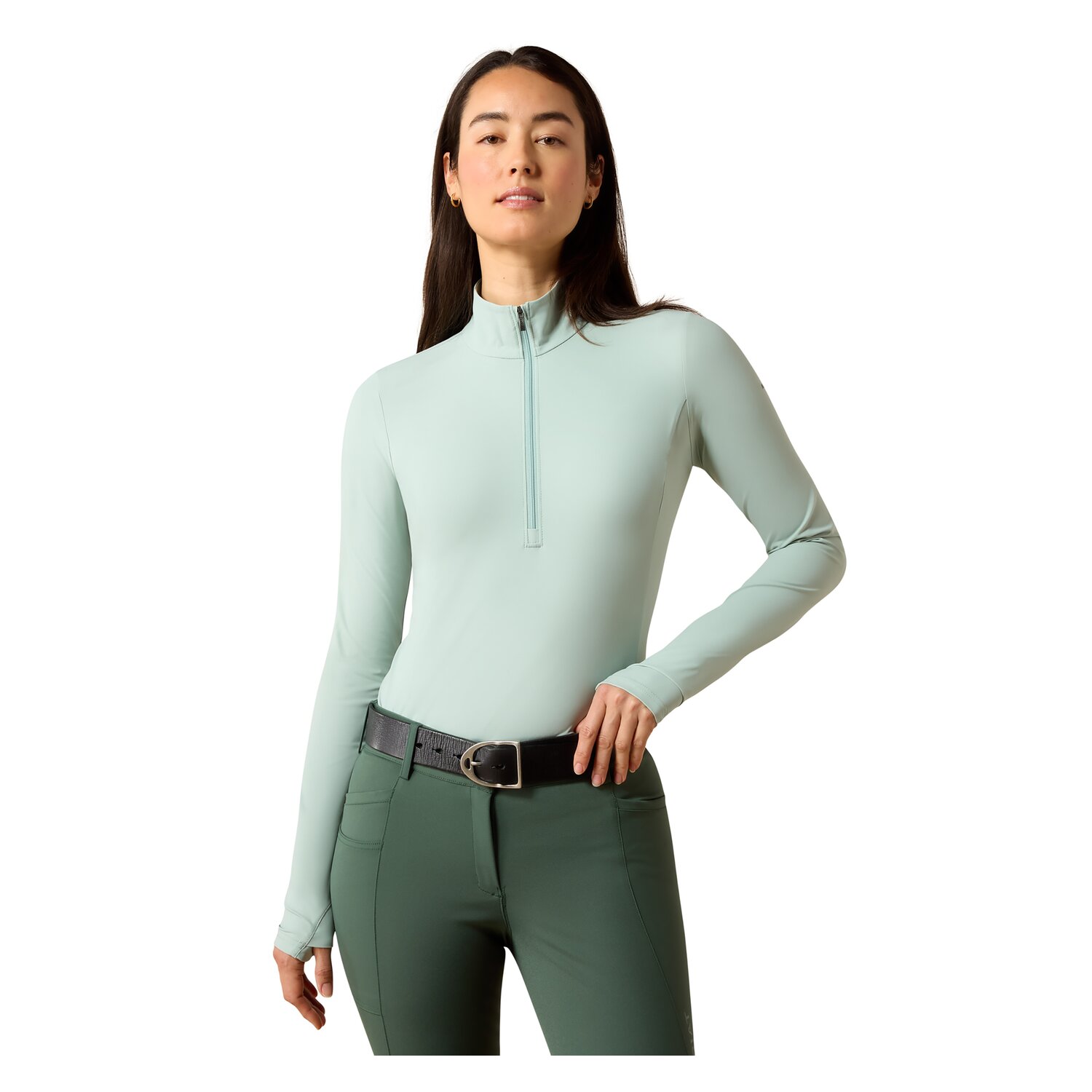 ARIAT 1/2 Zip Baselayer Solveil blue surf Damen S