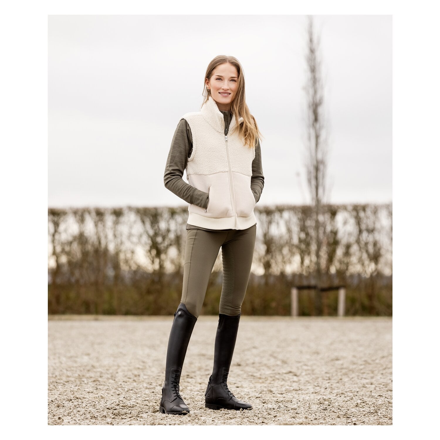 ARIAT Sherpafleece Weste Laviolette &ndash; Ansicht 1