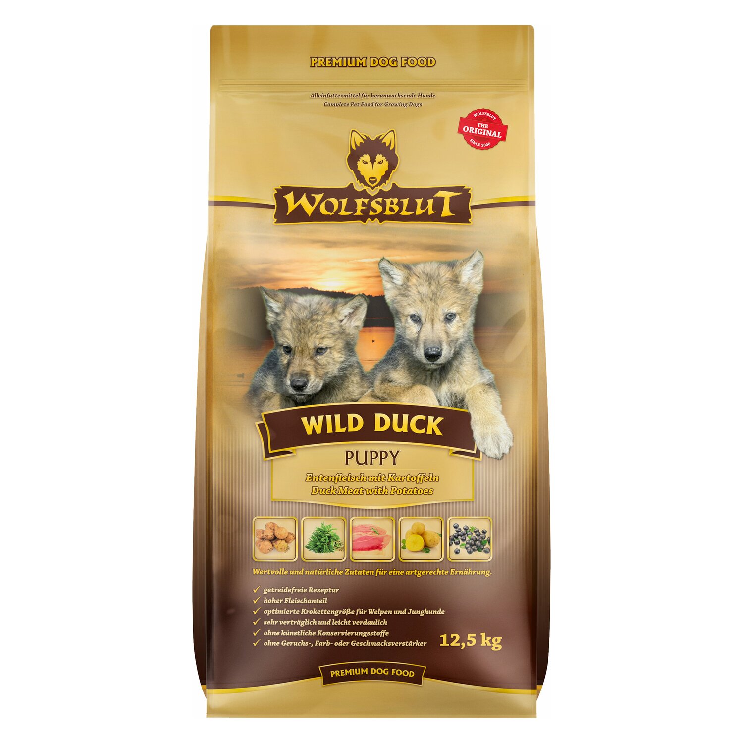 WOLFSBLUT Trockenfutter Puppy Wild Duck &ndash; Ansicht 1