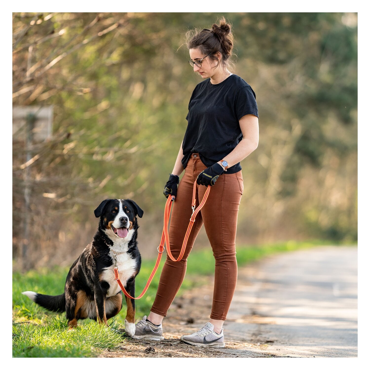 SPRENEGR Gummierte Hundeleine, 3- fach verstellbar, SPRENGER &ndash; Ansicht 6