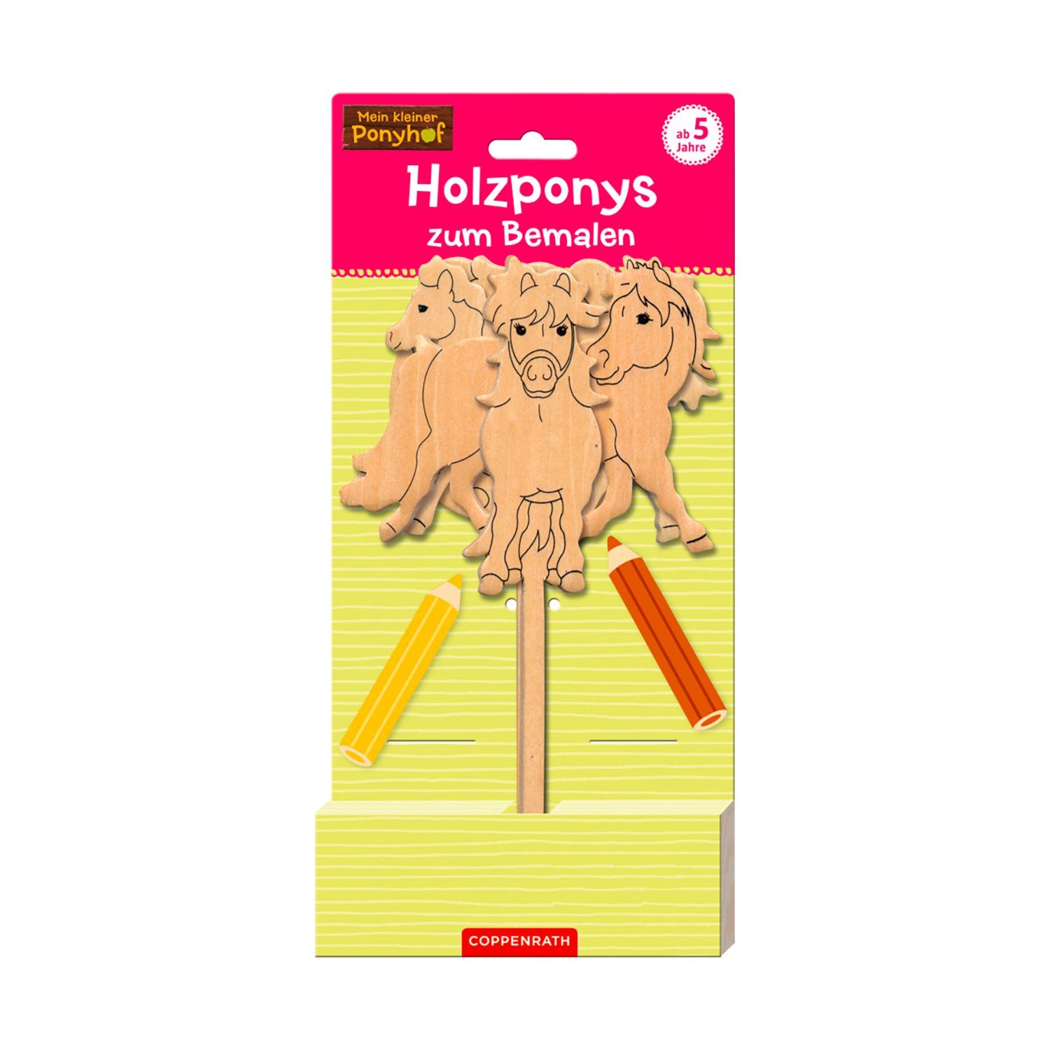 COPPENRATH Mein kleiner Ponyhof Holzponys zum Bemalen &ndash; Ansicht 1